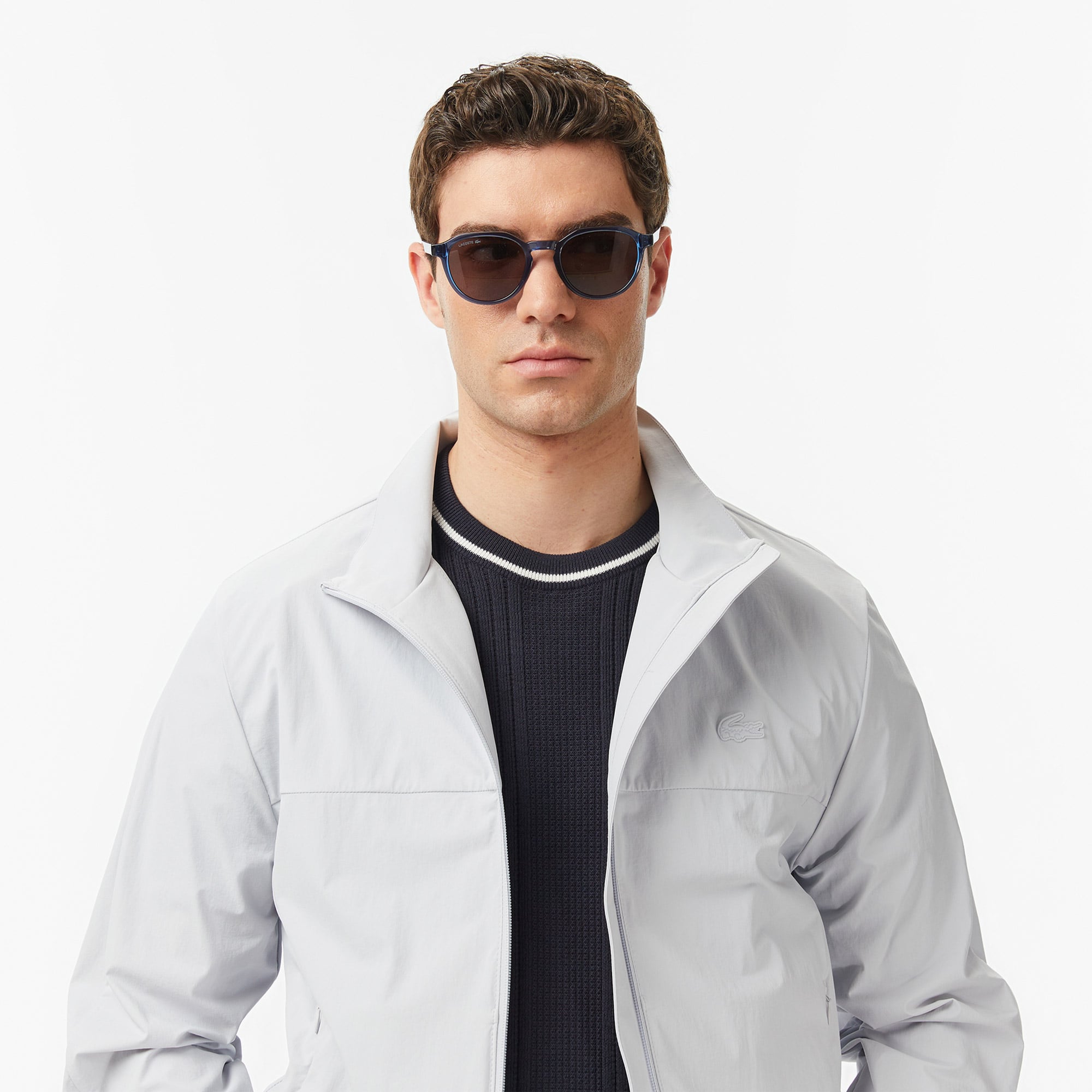 Lacoste Erkek Regular Fit Dik Yaka Gri Mont görsel 2