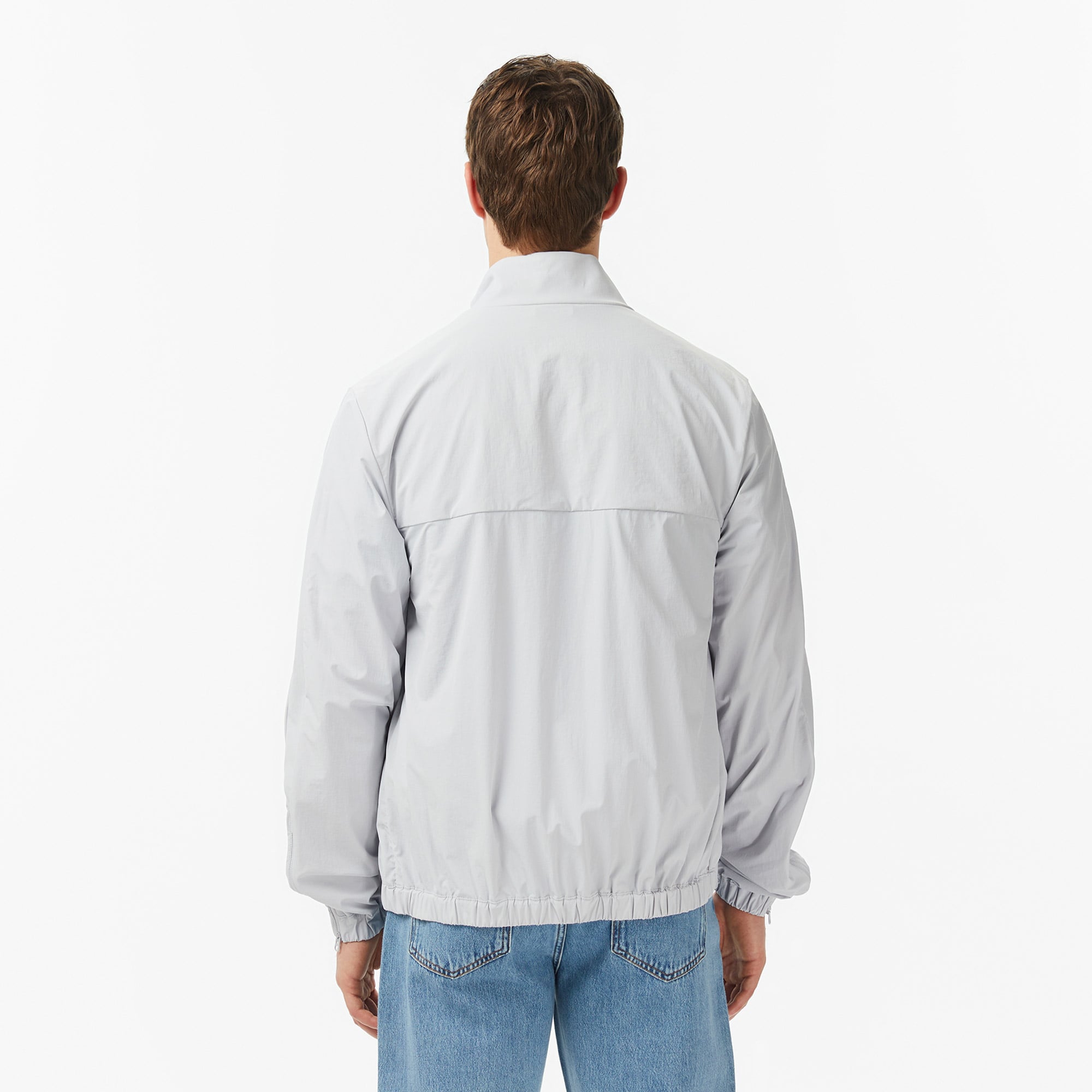 Lacoste Erkek Regular Fit Dik Yaka Gri Mont görsel 5