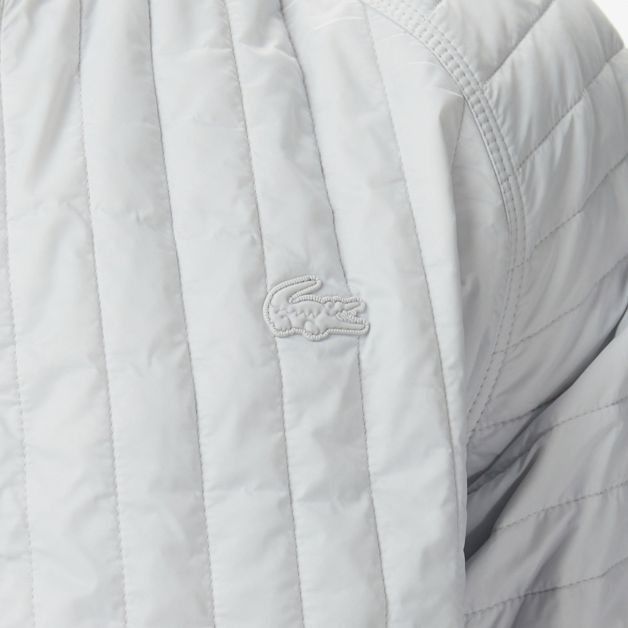 Erkek Relaxed Fit Fermuarlı Gri Bomber Ceket