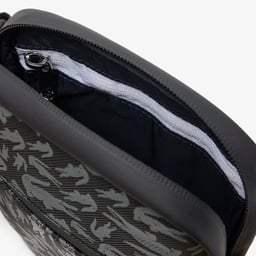 LCST Erkek  Desenli Siyah Postacı Çantası Siyah