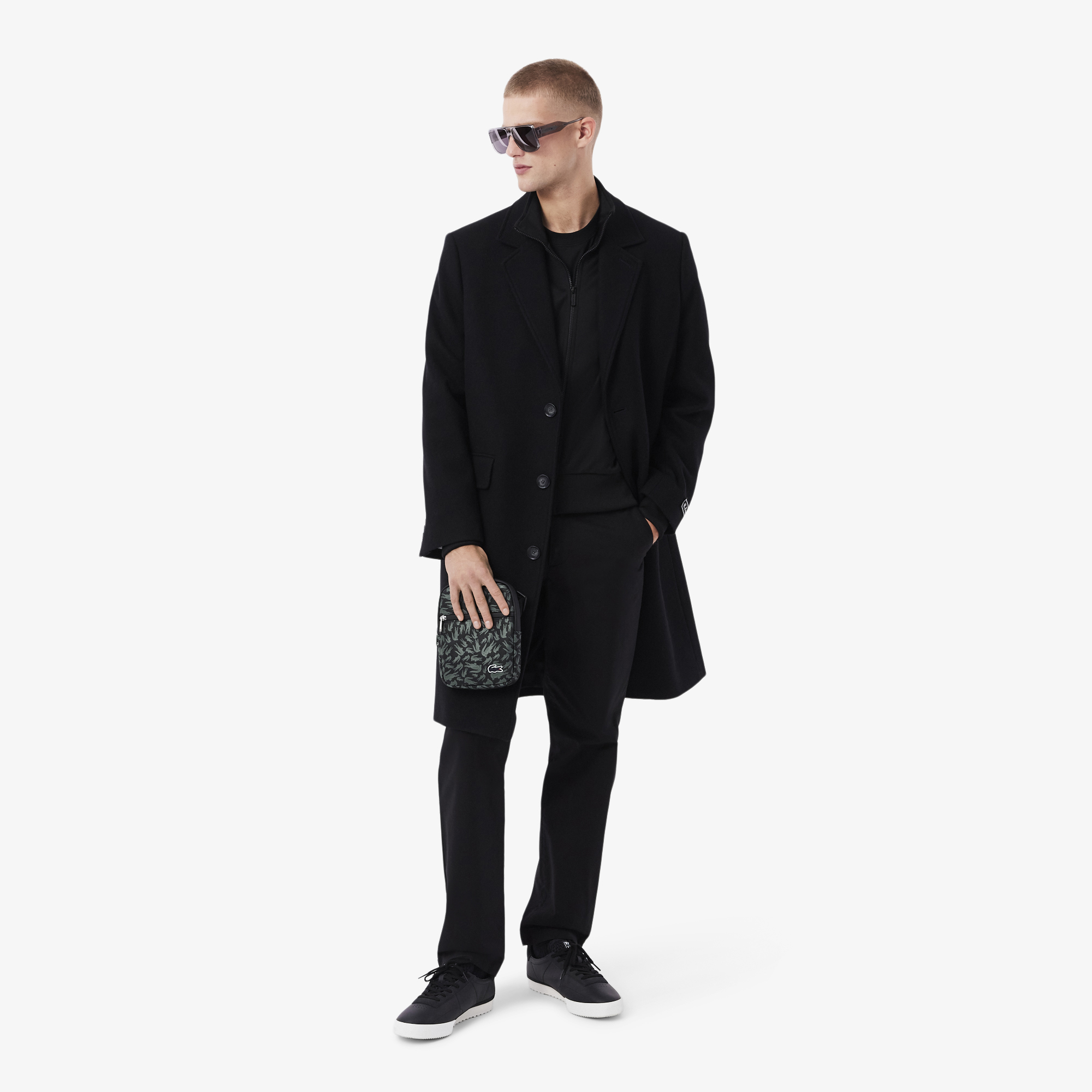 Lacoste LCST Erkek Desenli Siyah Postacı Çantası görsel 7