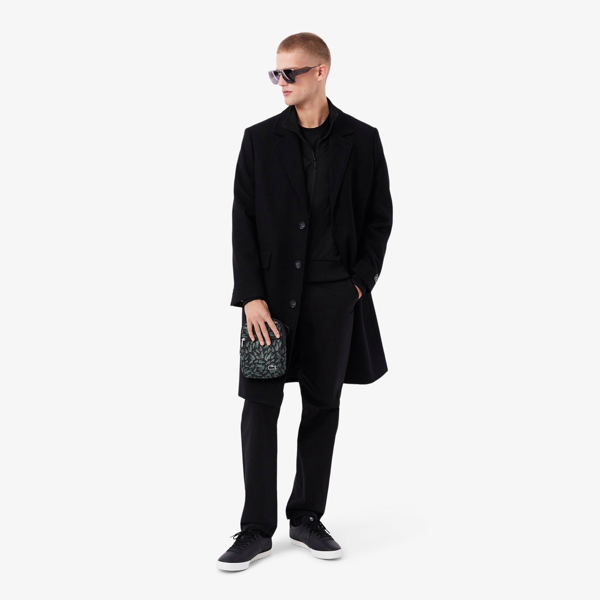 LCST Erkek Desenli Siyah Postacı Çantası