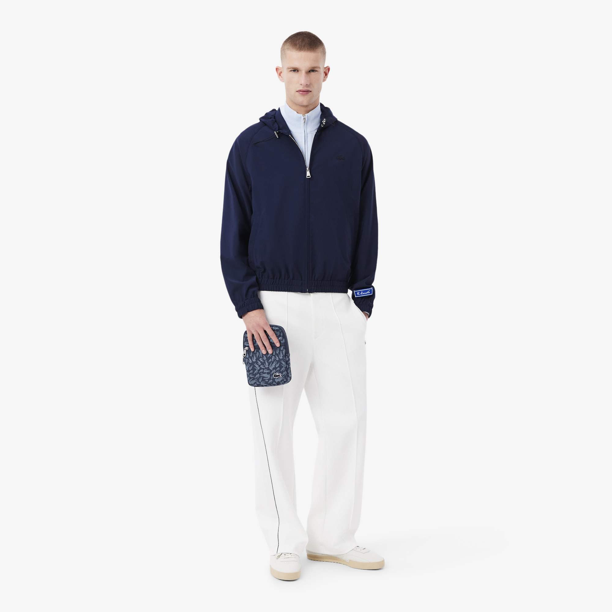 Lacoste LCST Erkek Desenli Lacivert Postacı Çantası görsel 7