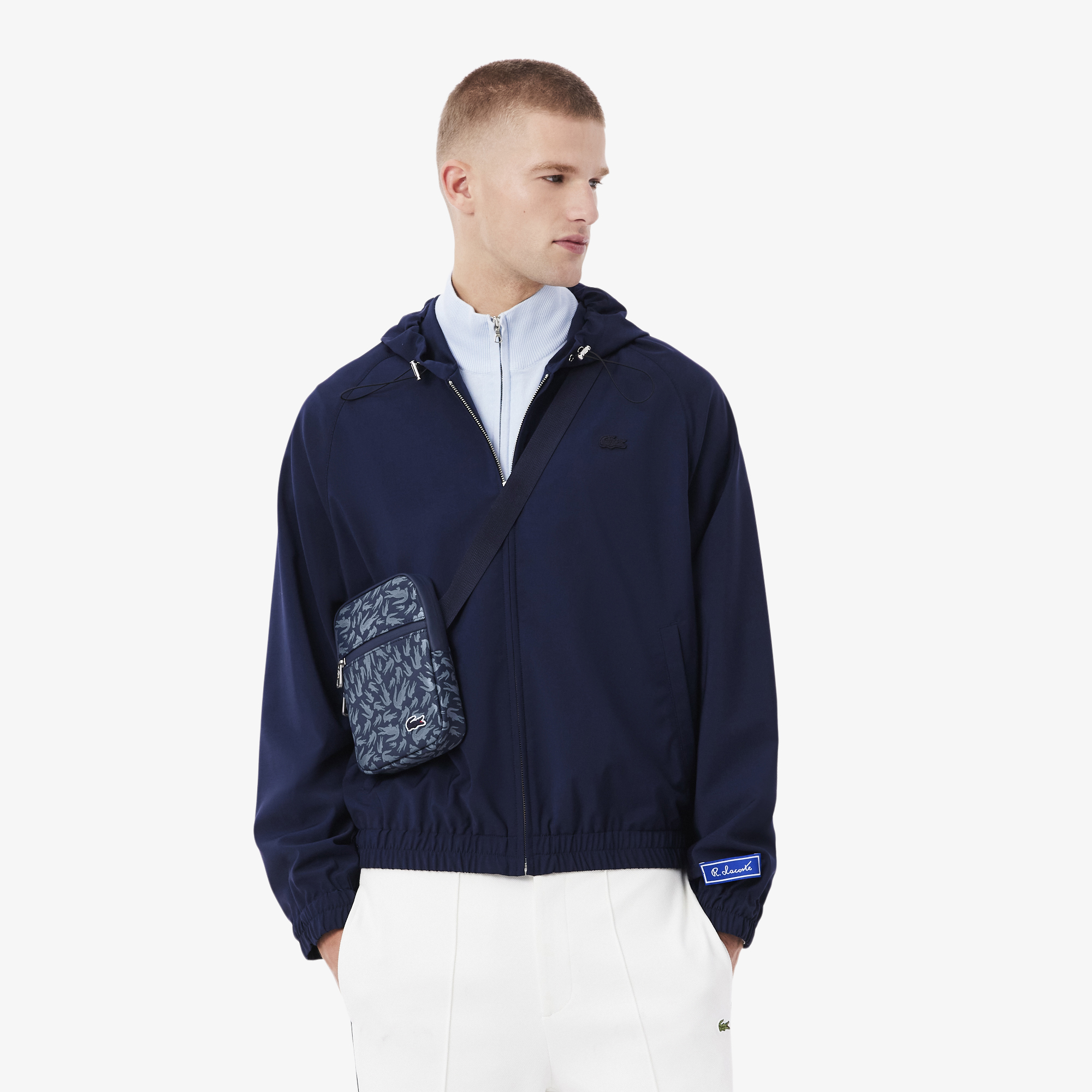 Lacoste LCST Erkek Desenli Lacivert Postacı Çantası görsel 6