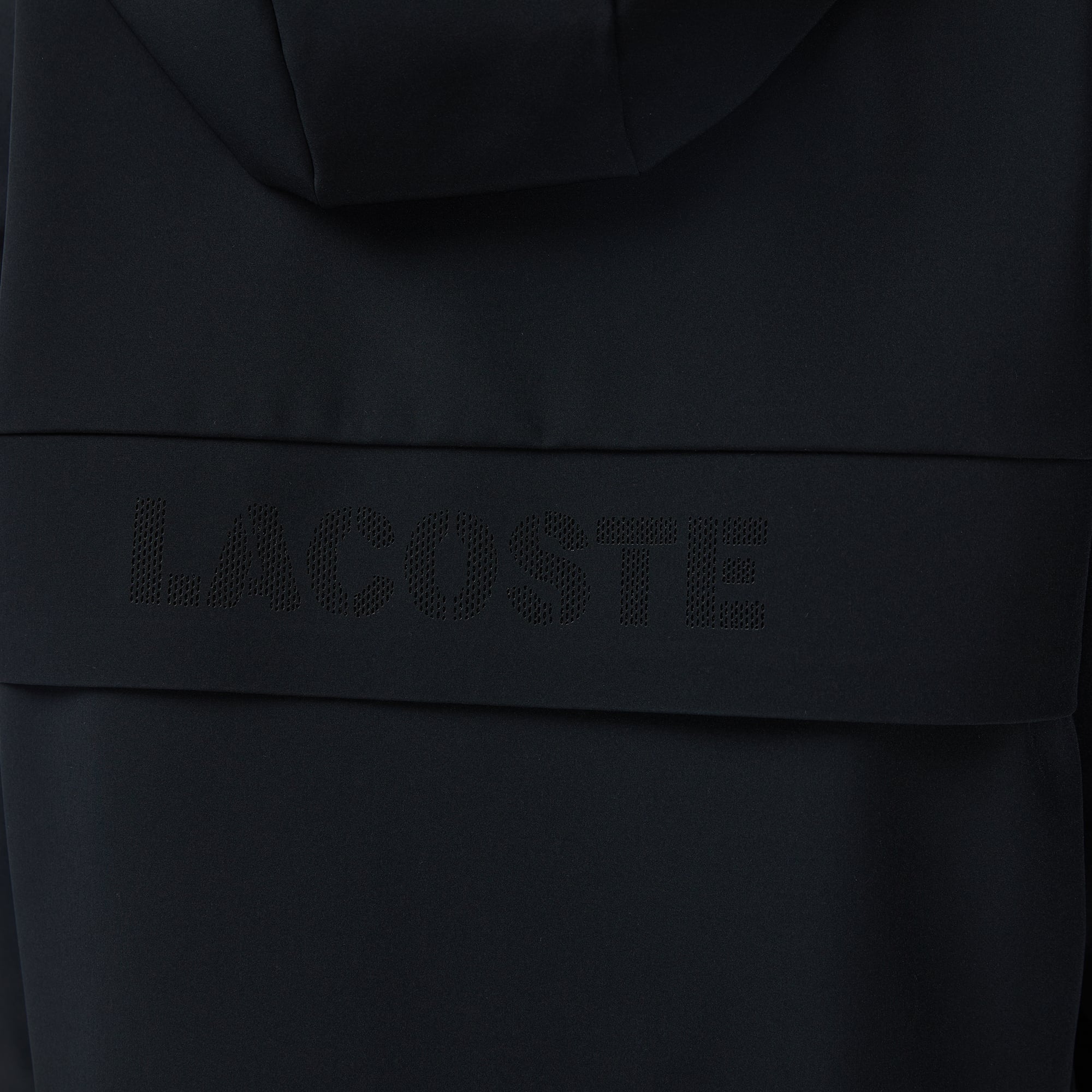 Lacoste Kadın Regular Fit Kapüşonlu Baskılı Siyah Yağmurluk görsel 8
