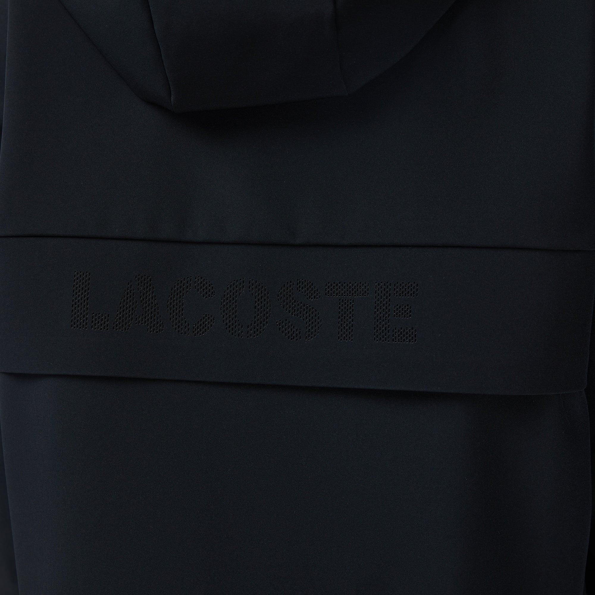 Kadın Regular Fit Kapüşonlu Baskılı Siyah Yağmurluk