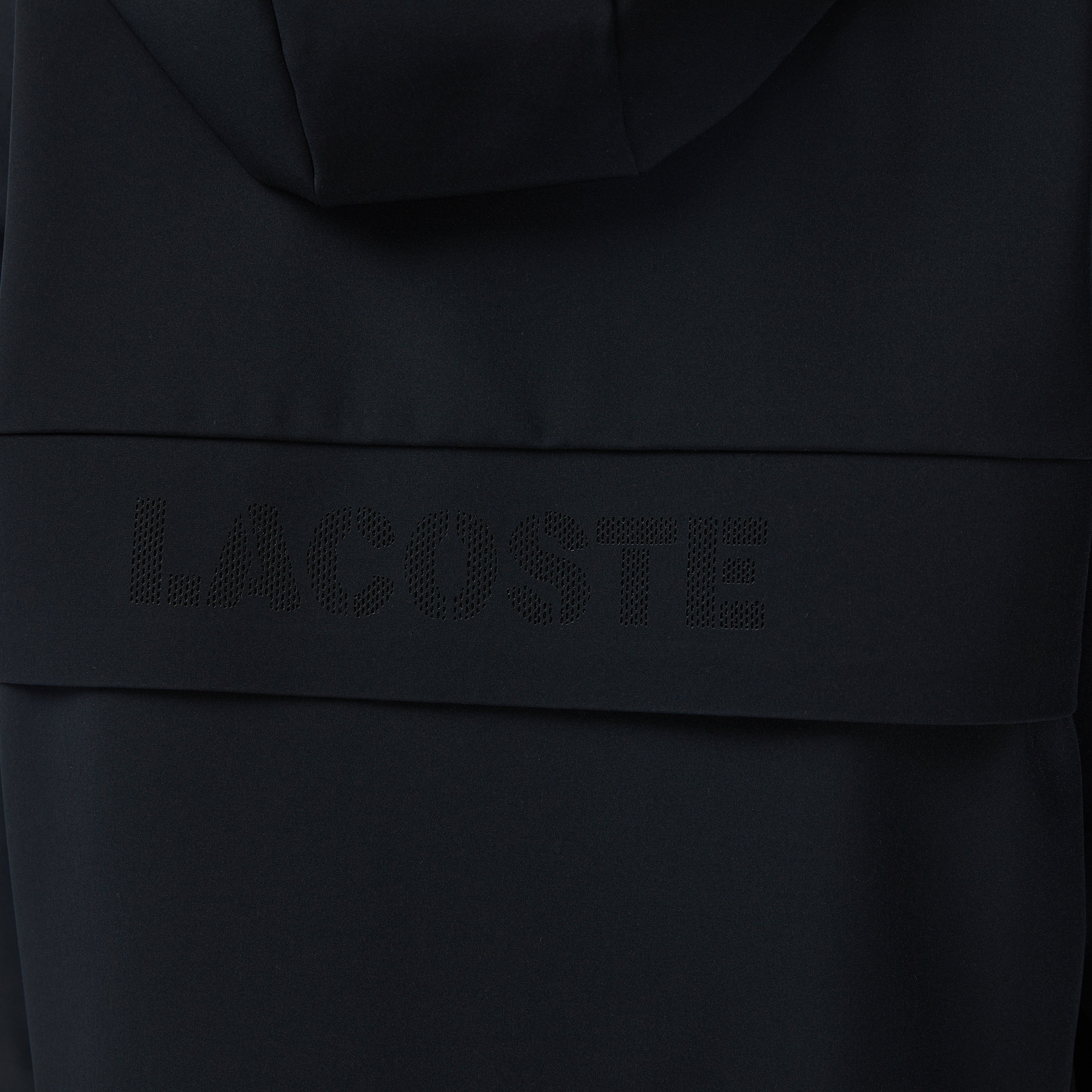 Kadın Regular Fit Kapüşonlu Baskılı Siyah Yağmurluk