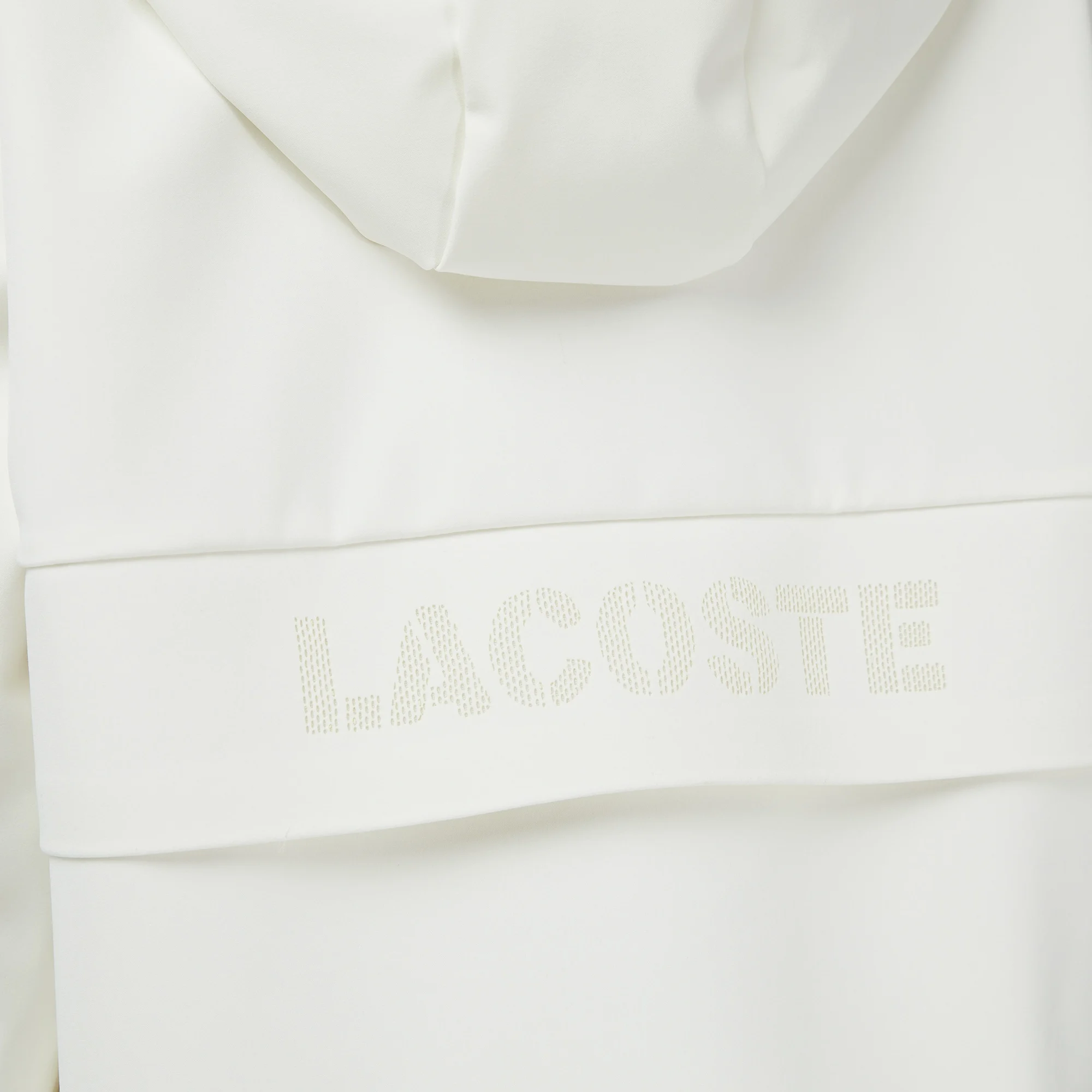 Kadın Regular Fit Kapüşonlu Baskılı Krem Yağmurluk