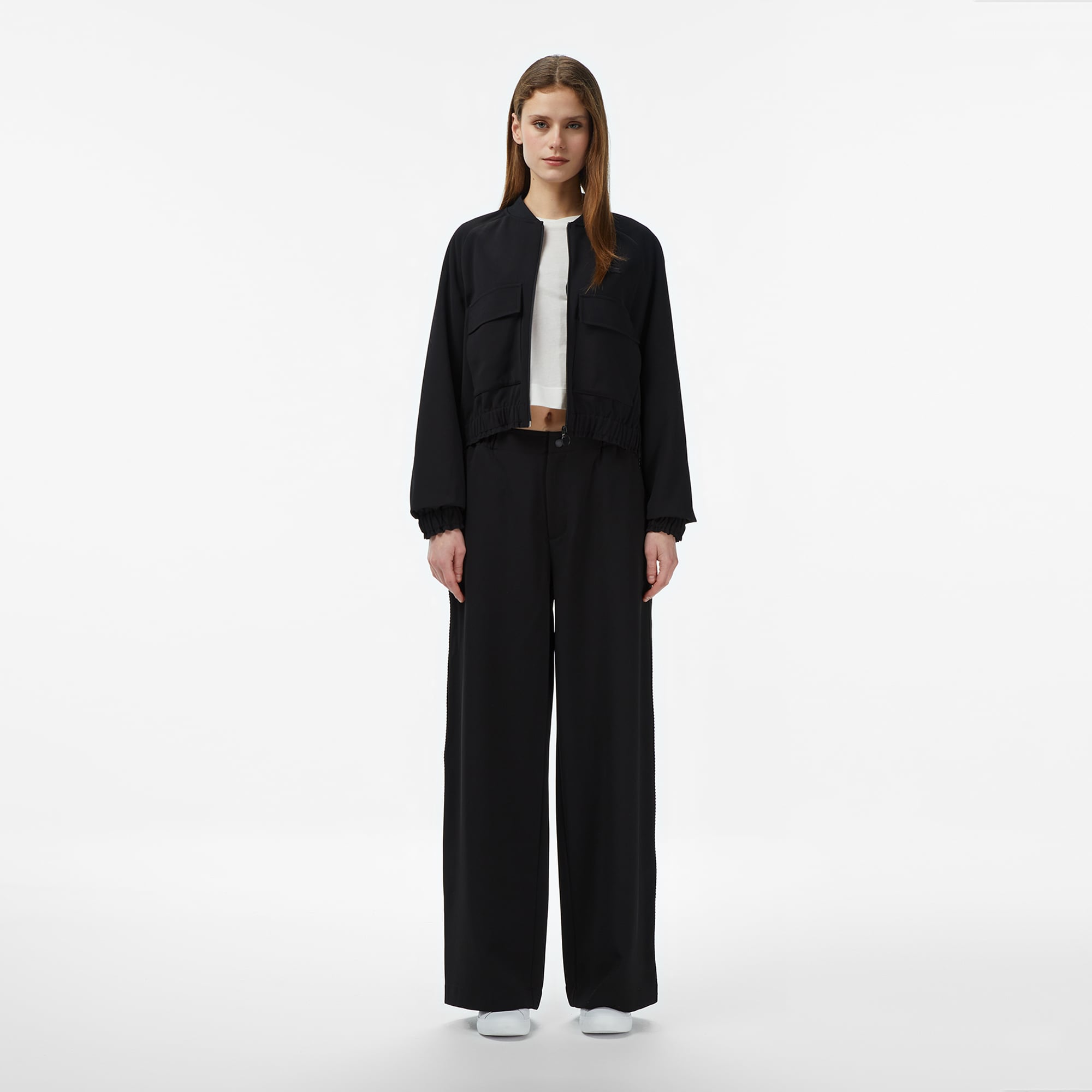 Lacoste Kadın Relaxed Fit Siyah Pantolon