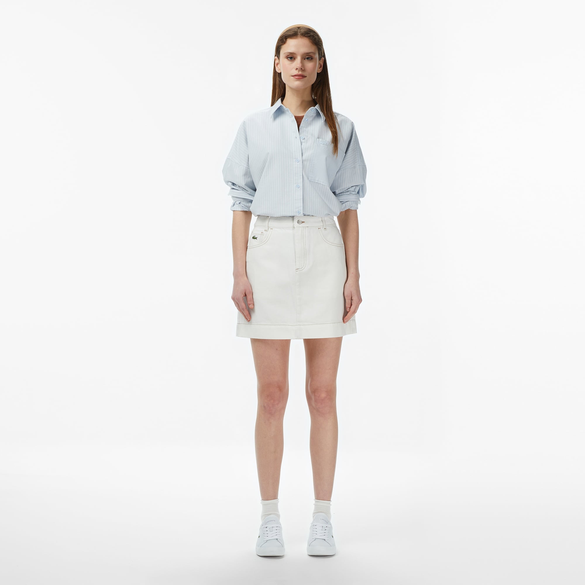 Kadın Relaxed Fit Mavi Gömlek