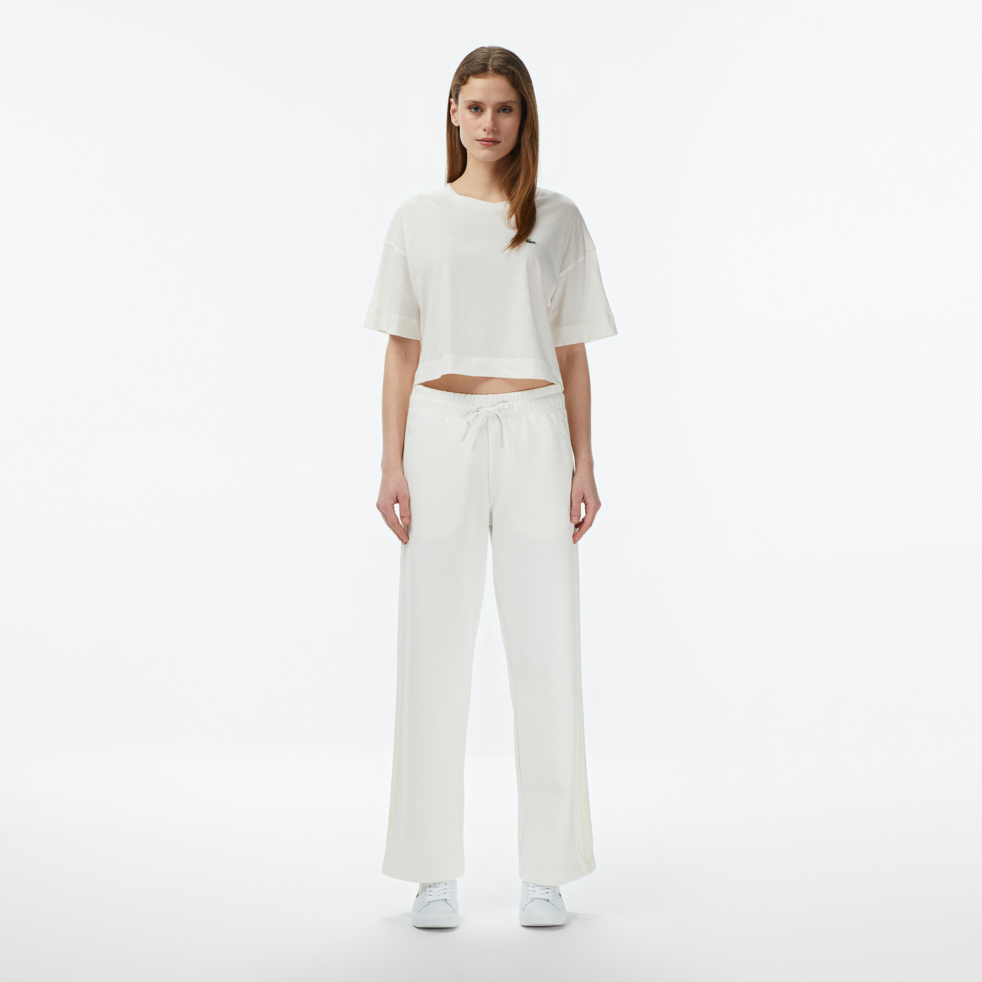 Lacoste Kadın Regular Fit Krem Eşofman Altı