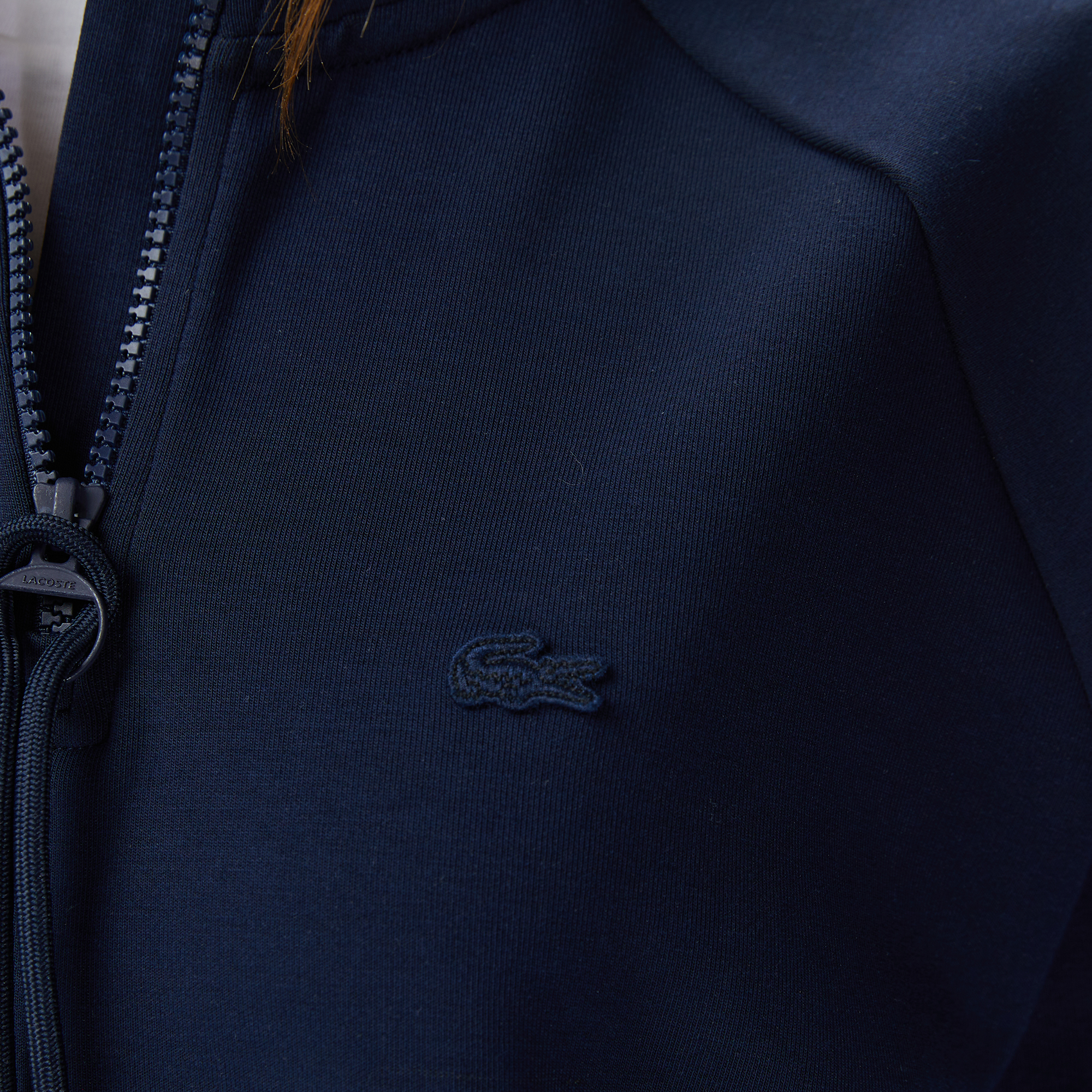 Lacoste Kadın Loose Fit Dik Yaka Lacivert Sweatshirt görsel 7