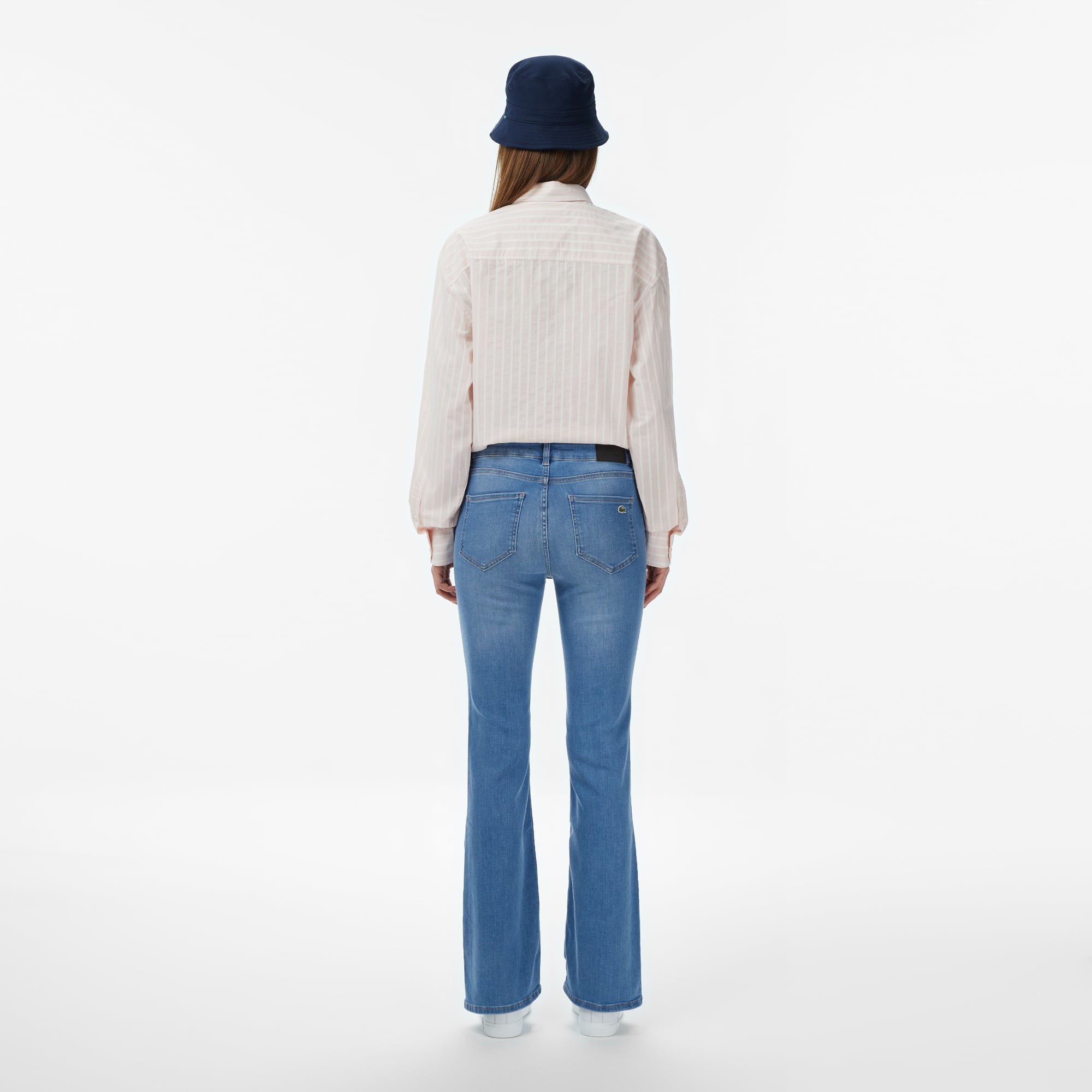 Lacoste Kadın Slim Fit Mavi Jean Pantolon görsel 2