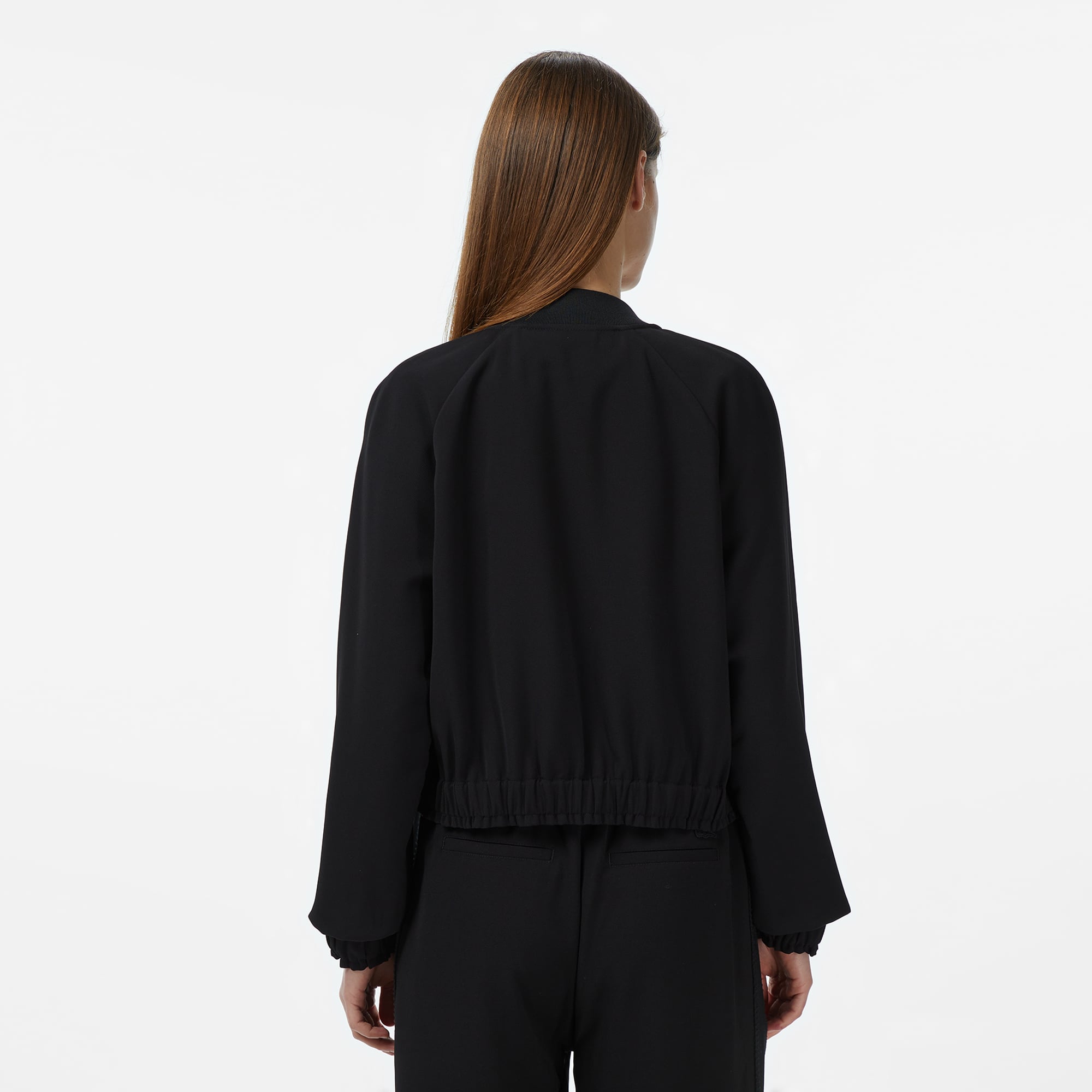Lacoste Kadın Regular Fit Fermuarlı Siyah Ceket görsel 2