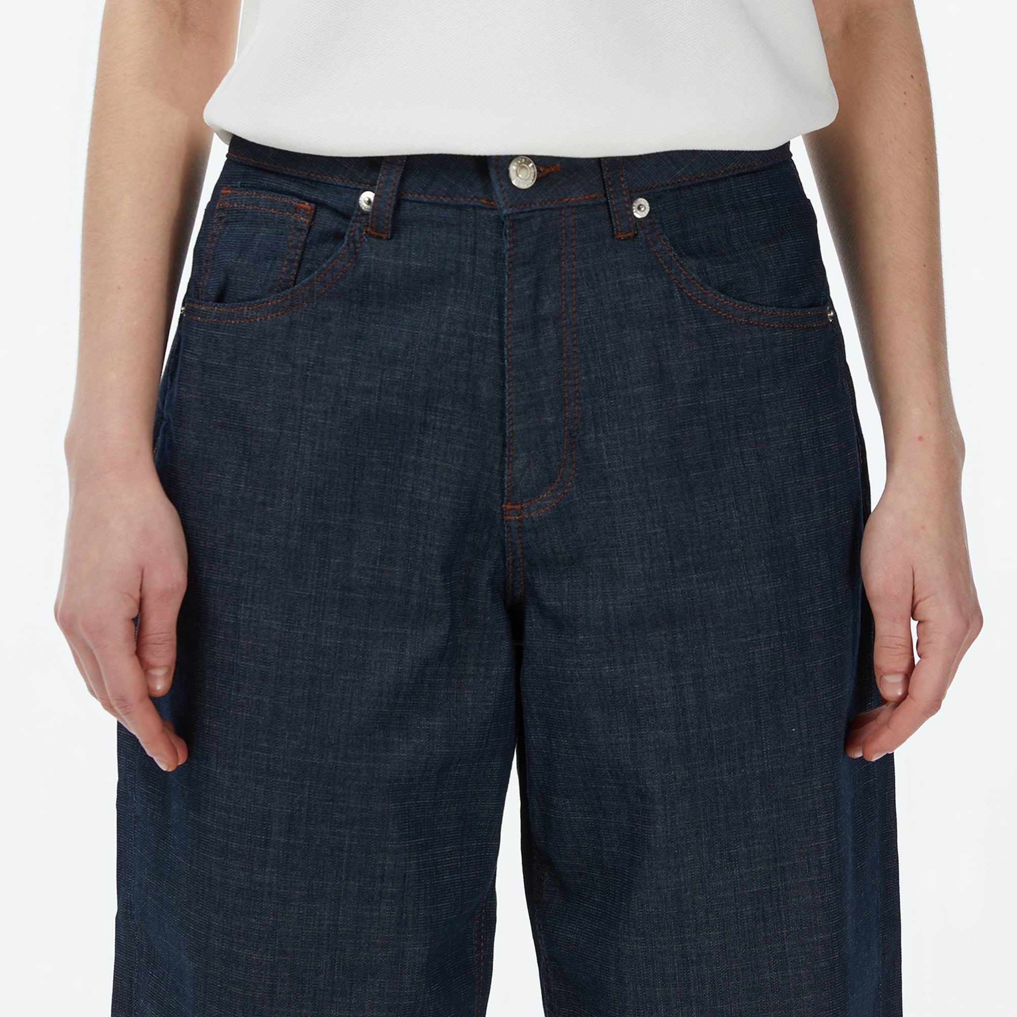 Kadın Regular Fit Koyu Mavi Jean Pantolon