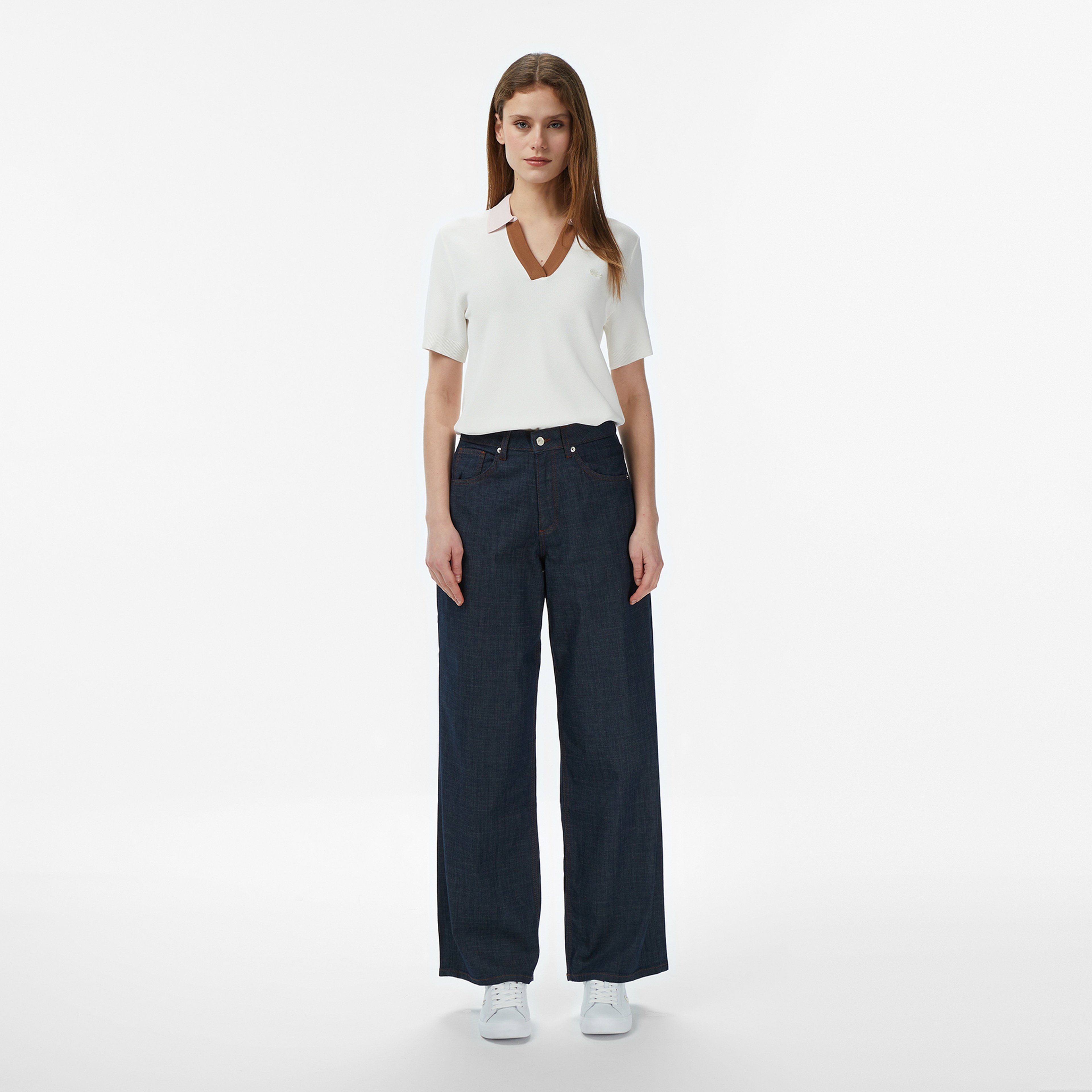 Kadın Regular Fit Koyu Mavi Jean Pantolon Kadın Regular Fit Koyu Mavi Jean Pantolon