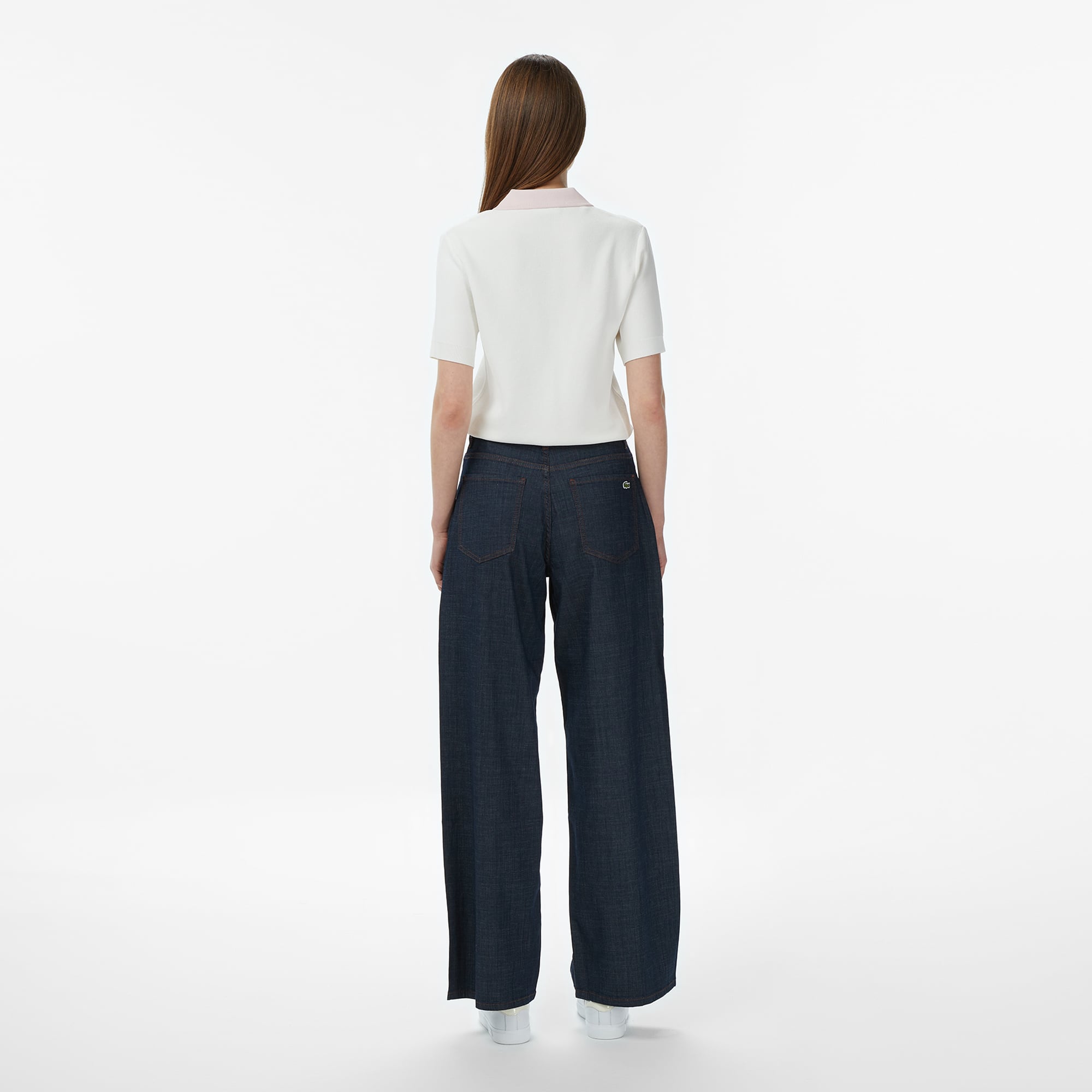 Lacoste Kadın Regular Fit Koyu Mavi Jean Pantolon görsel 2