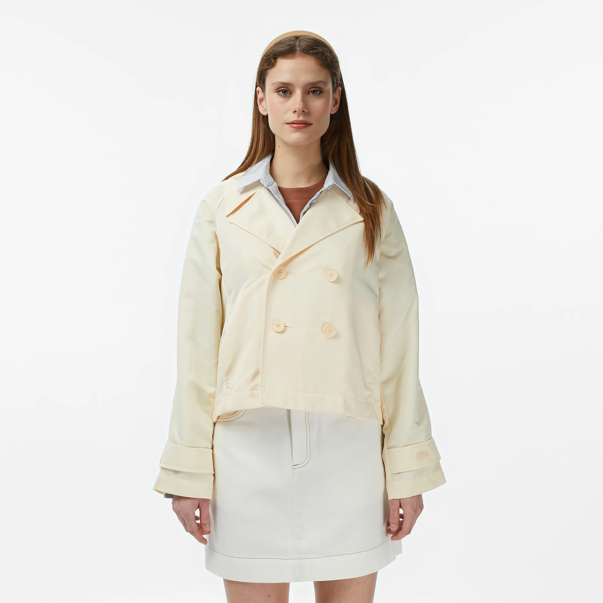 Kadın Relaxed Fit Bej Trençkot