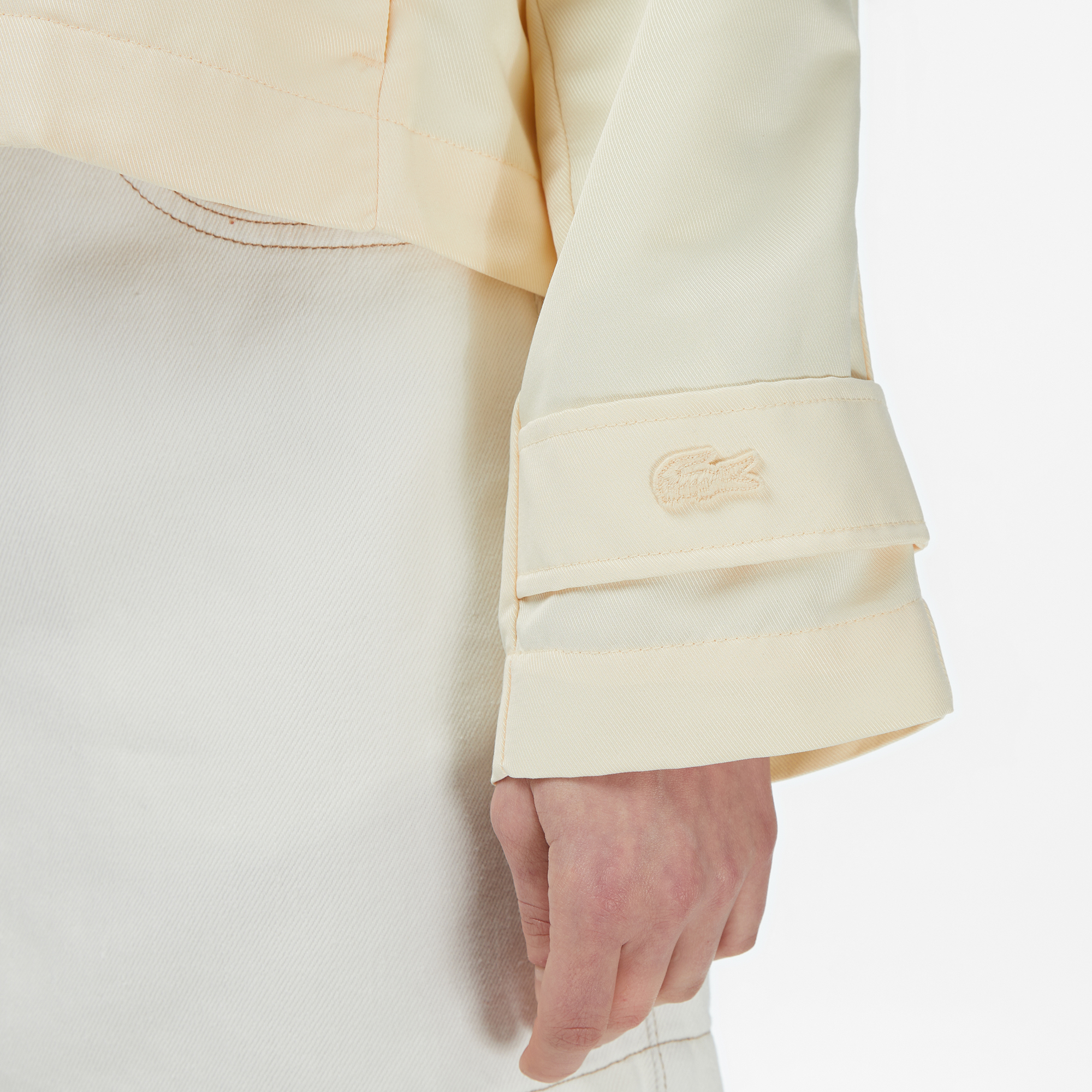 Lacoste Kadın Relaxed Fit Bej Trençkot görsel 7