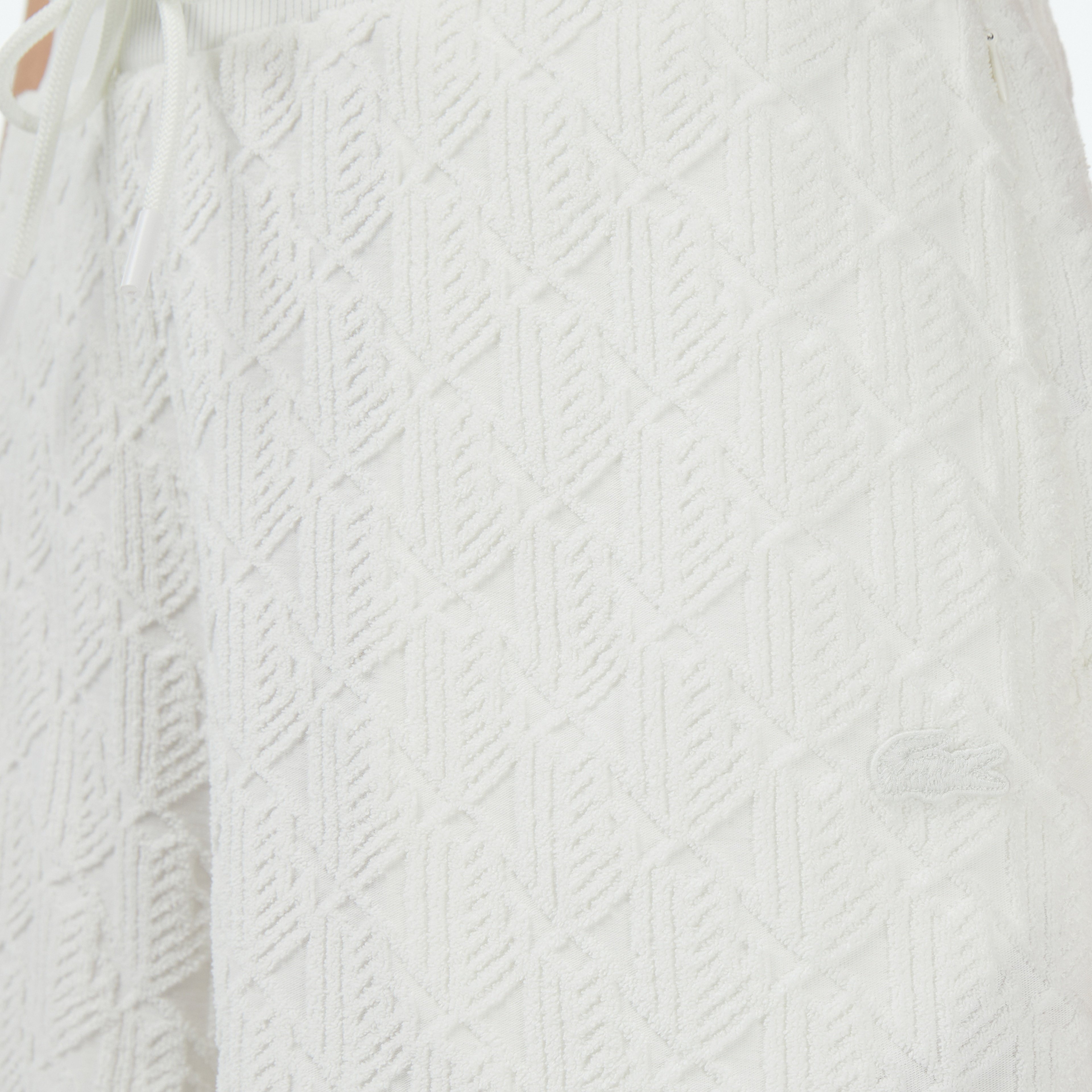 Kadın Relaxed Fit Desenli Krem Şort