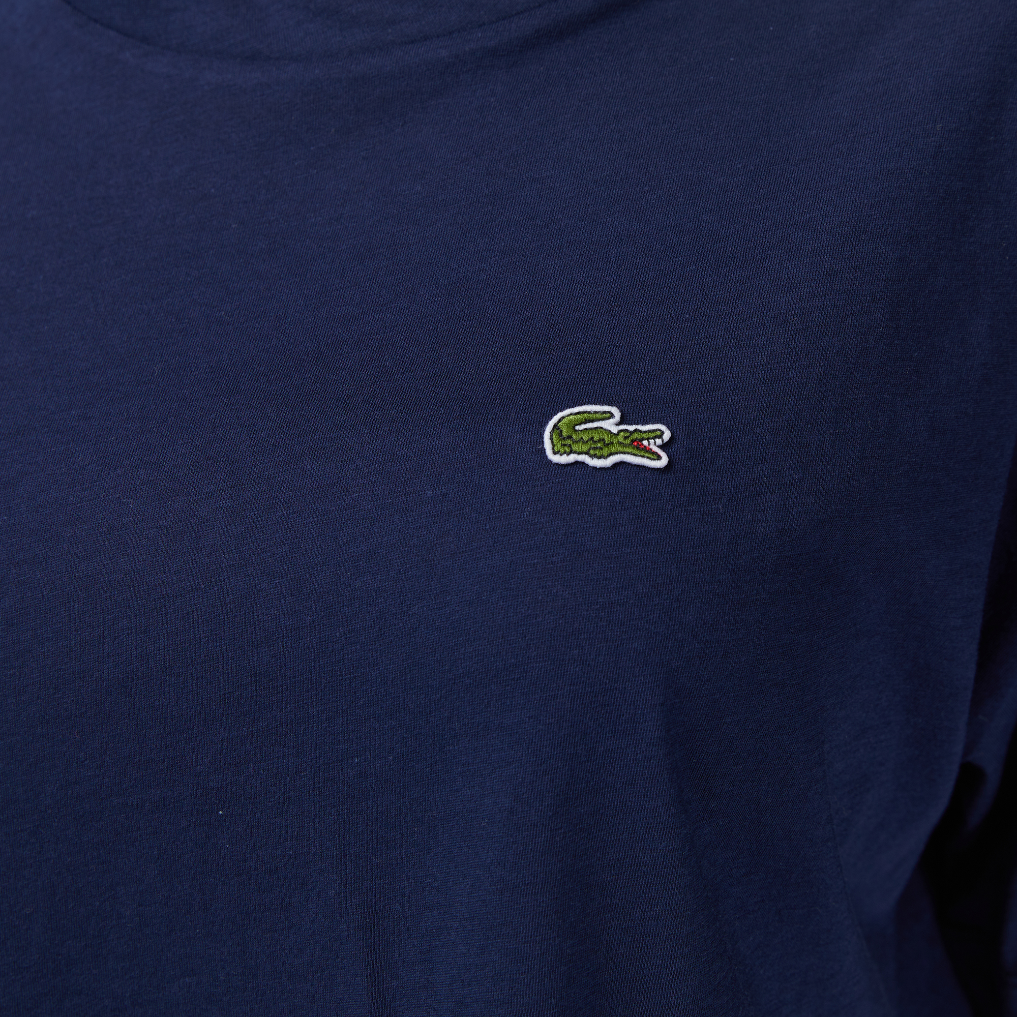 Lacoste Kadın Bisiklet Yaka Lacivert T-Shirt görsel 6
