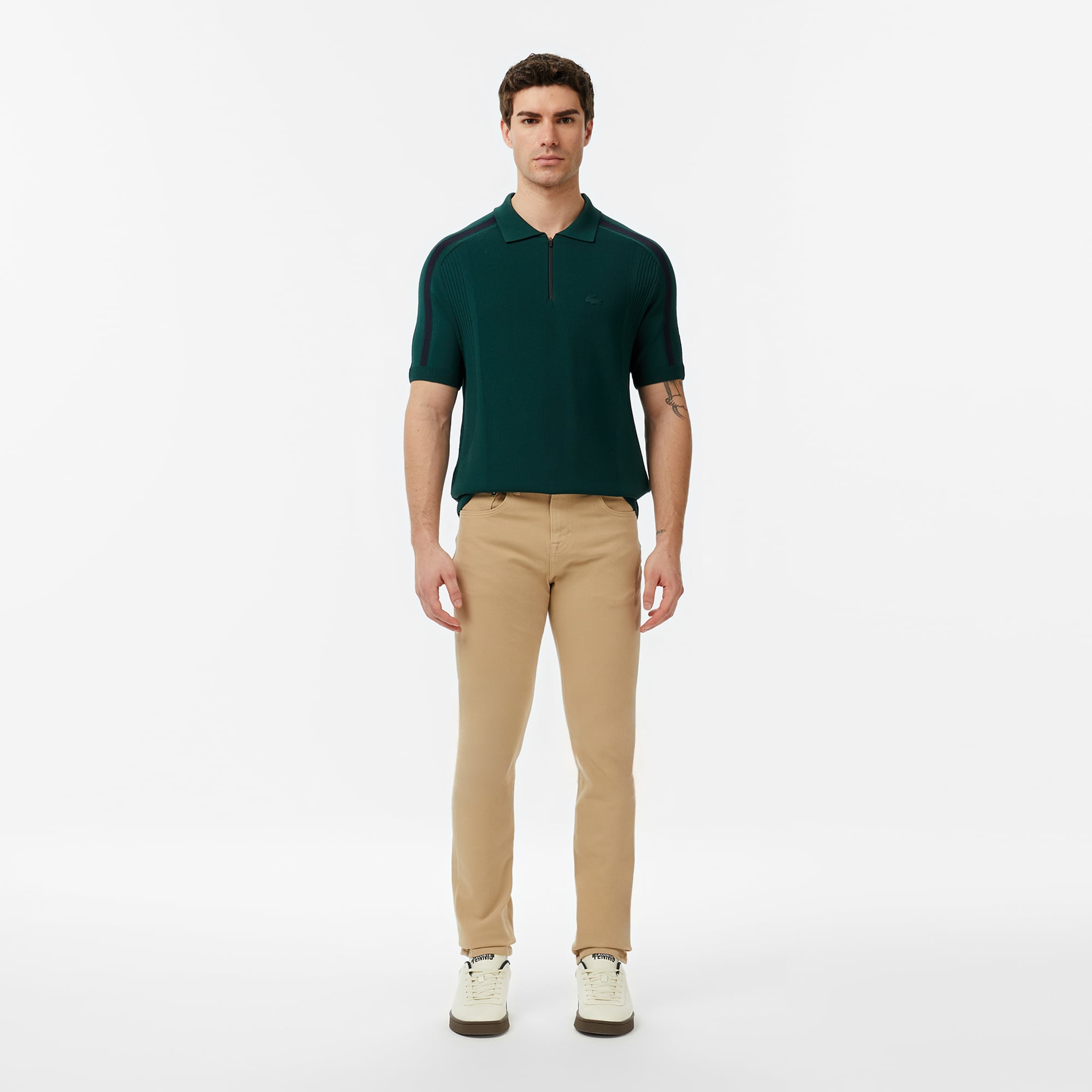 Lacoste Erkek Slim Fit Bej Jean Pantolon