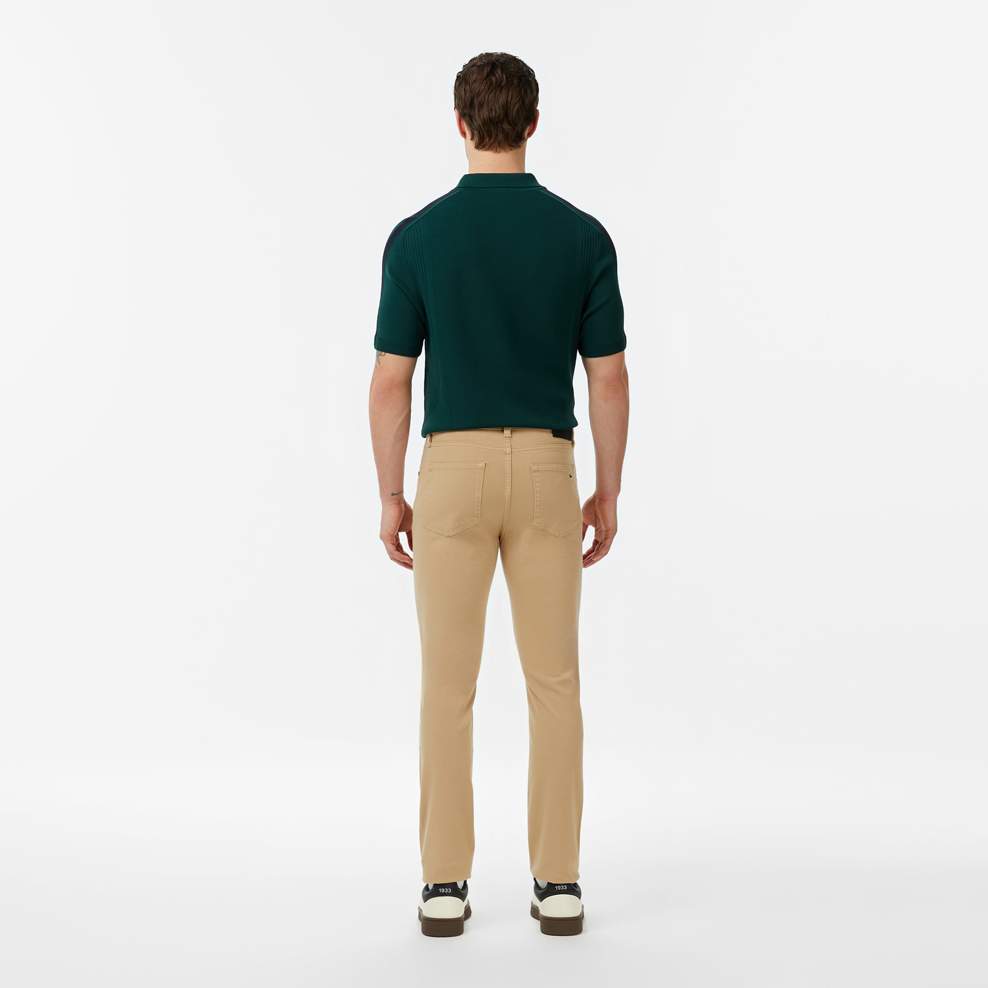 Lacoste Erkek Slim Fit Bej Jean Pantolon görsel 6