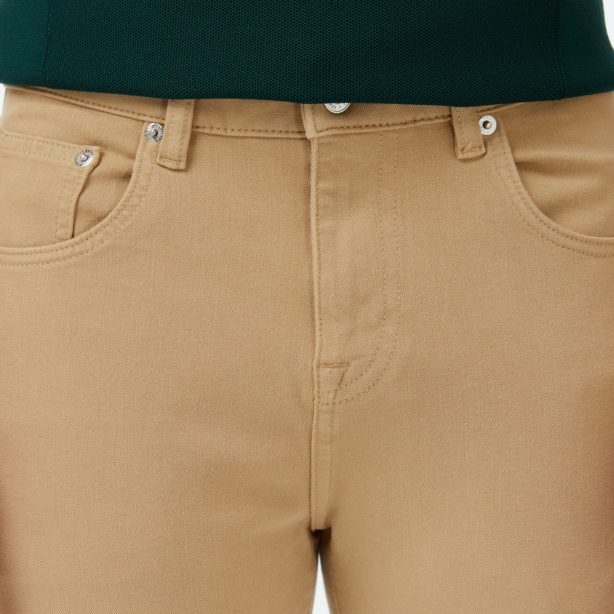 Lacoste Erkek Slim Fit Bej Jean Pantolon görsel 8