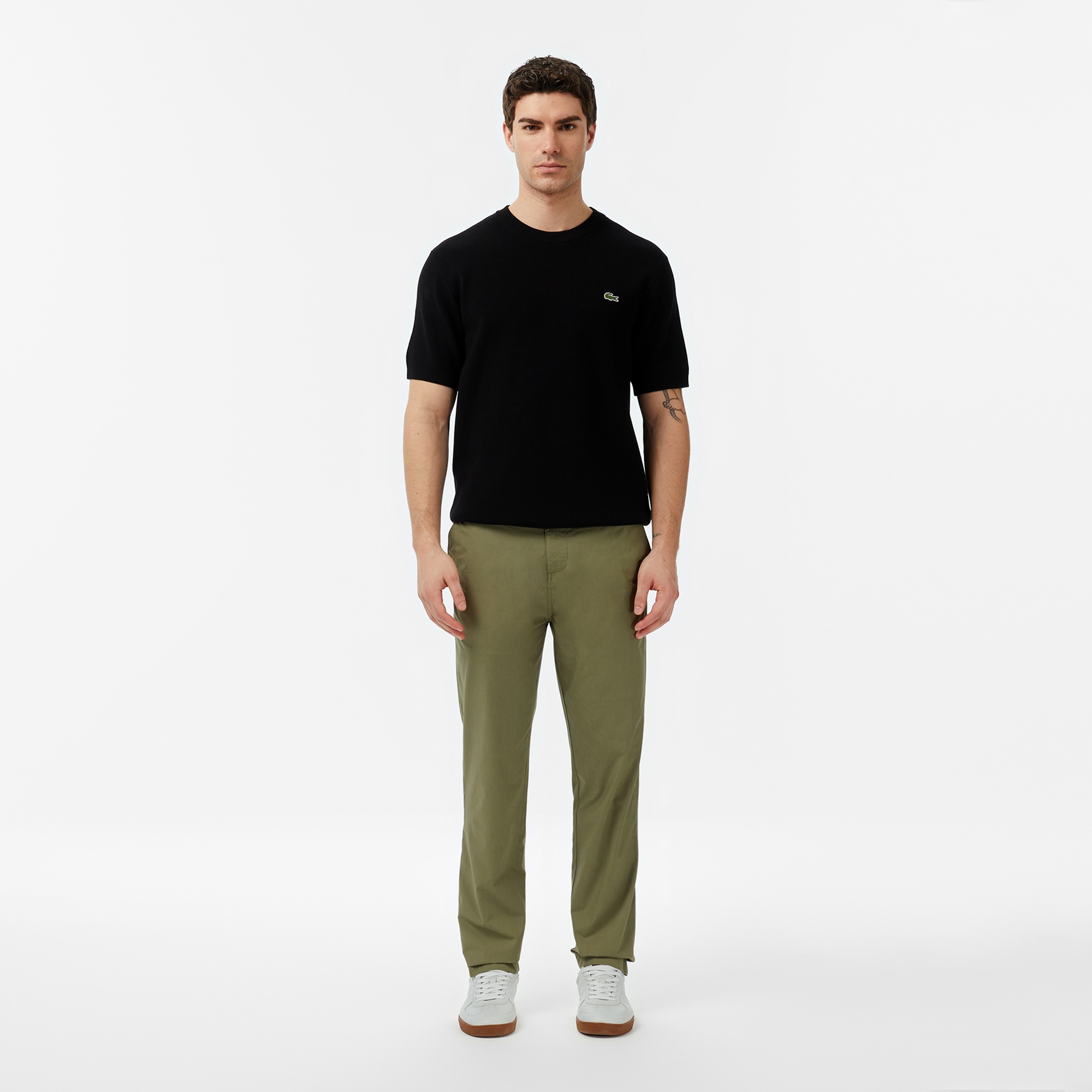 Erkek Classic Fit Kısa Kollu Bisiklet Yaka Siyah Triko