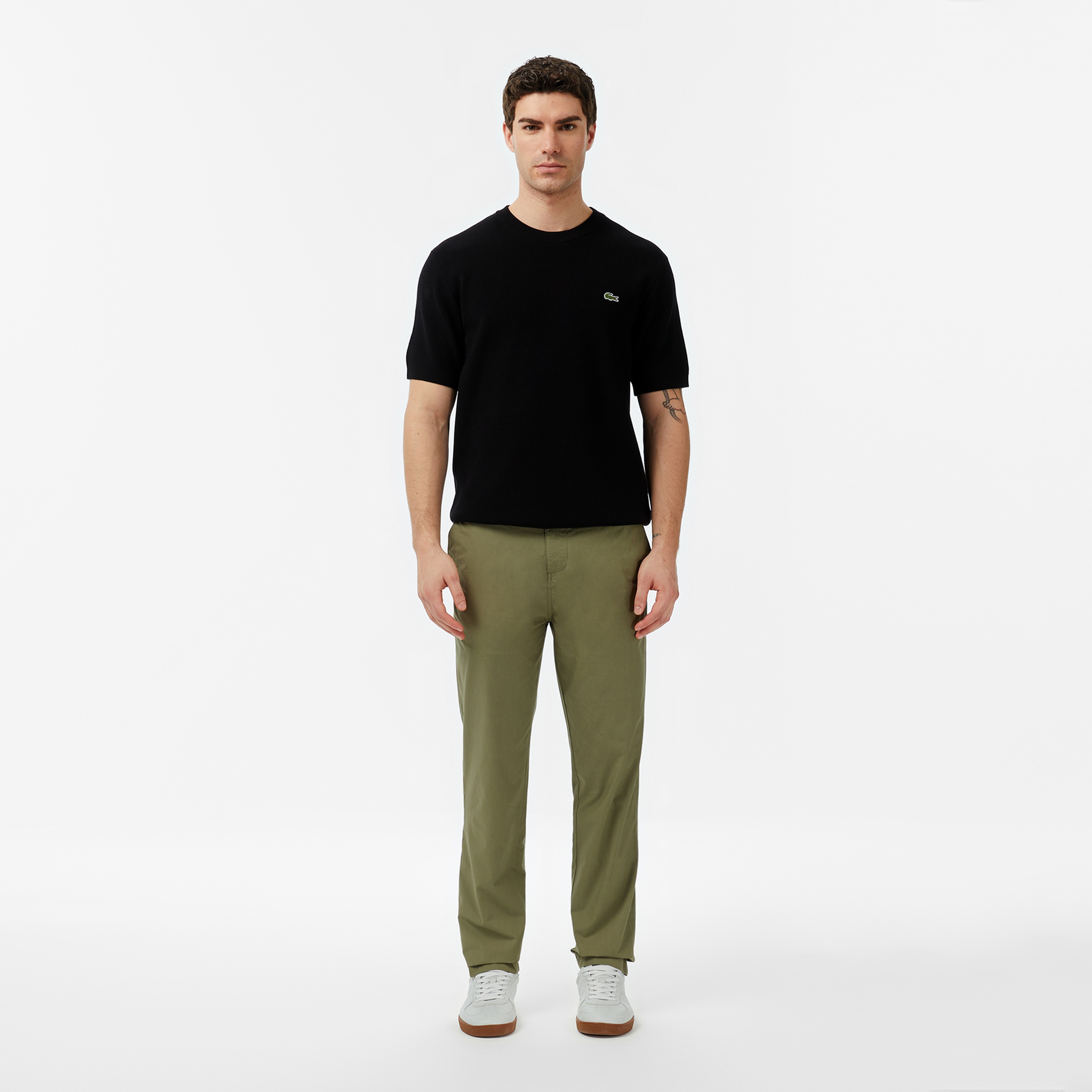 Erkek Classic Fit Kısa Kollu Bisiklet Yaka Siyah Triko