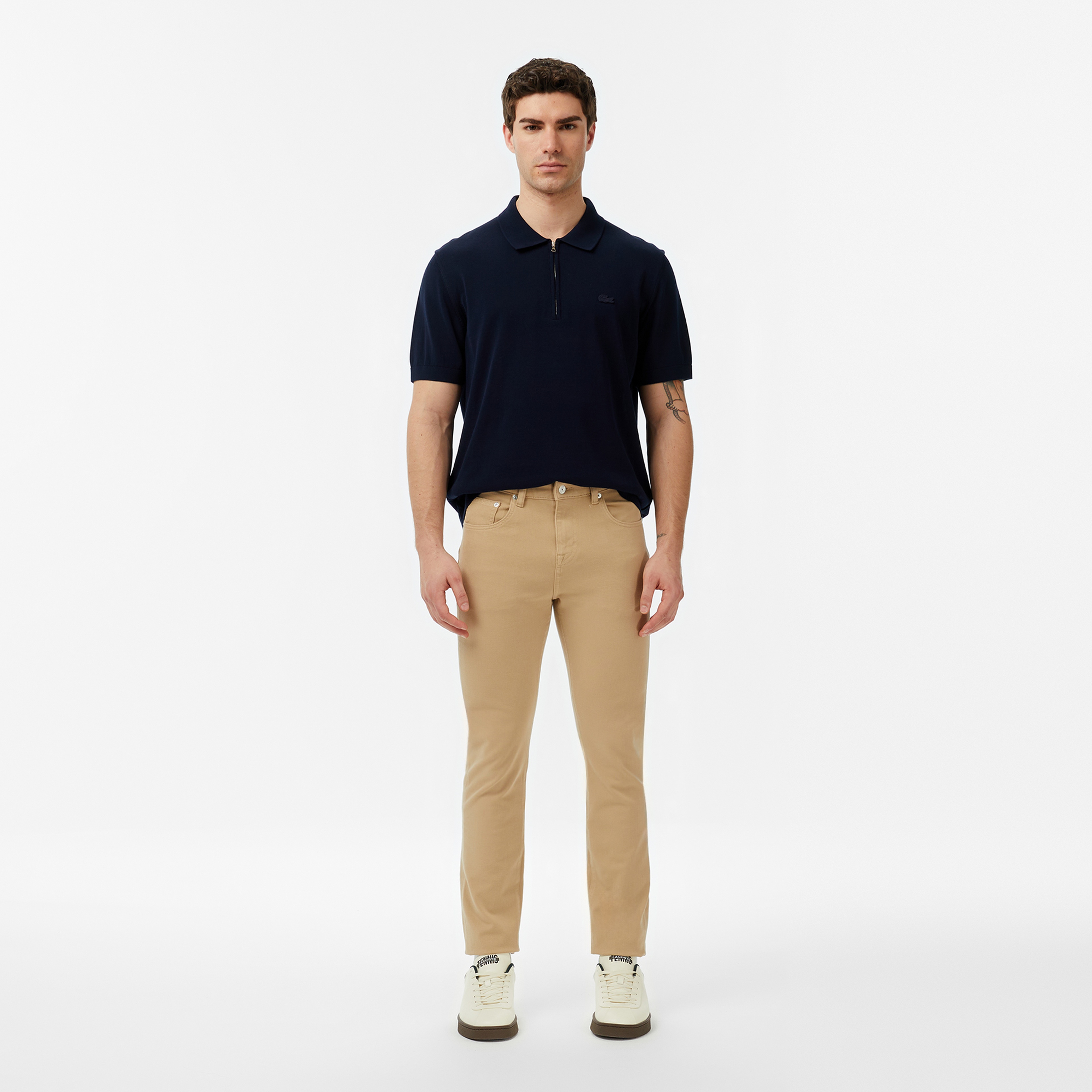 Erkek Classic Fit Kısa Kollu Polo Yaka Lacivert Triko