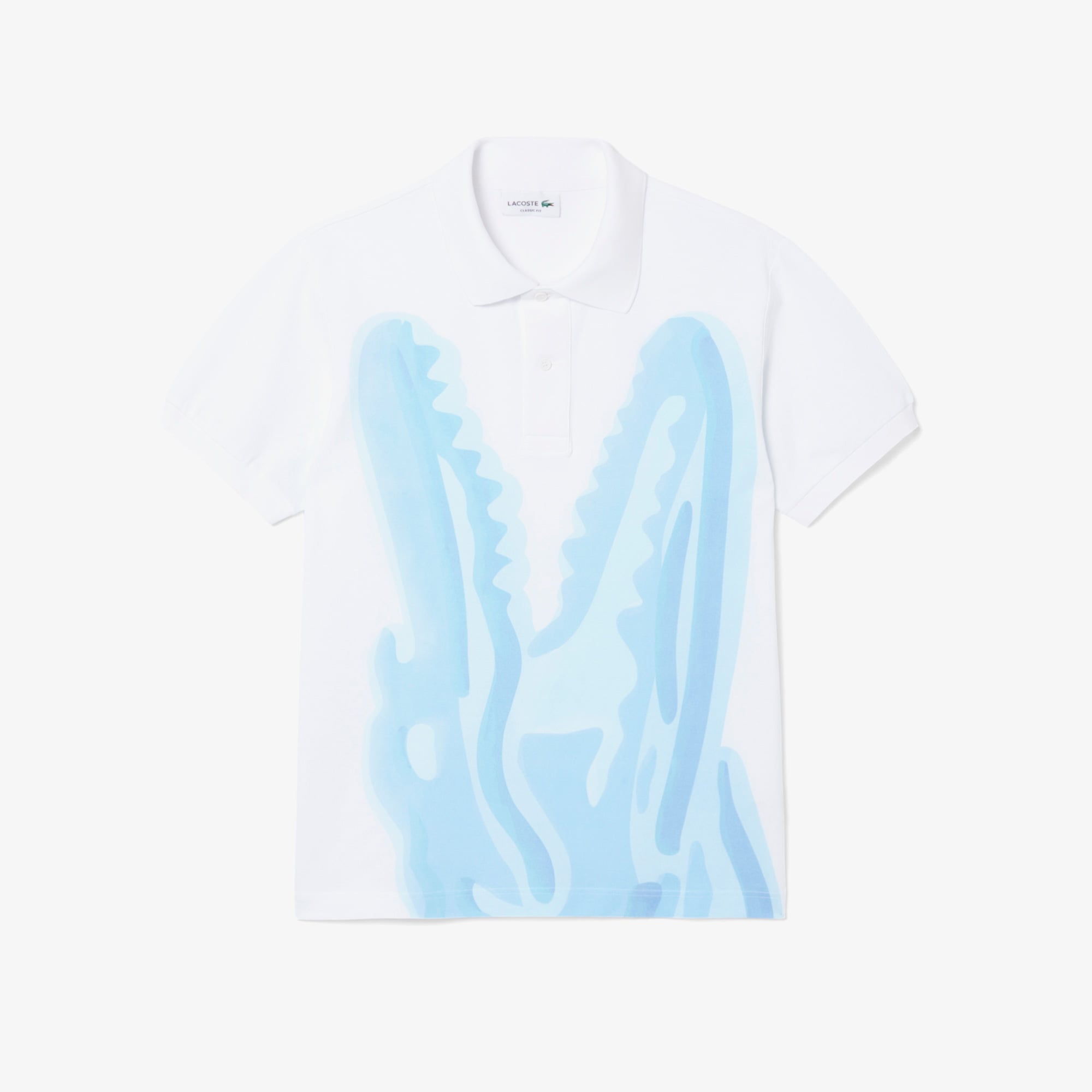 Lacoste Erkek Classic Fit Baskılı Beyaz Polo görsel 4
