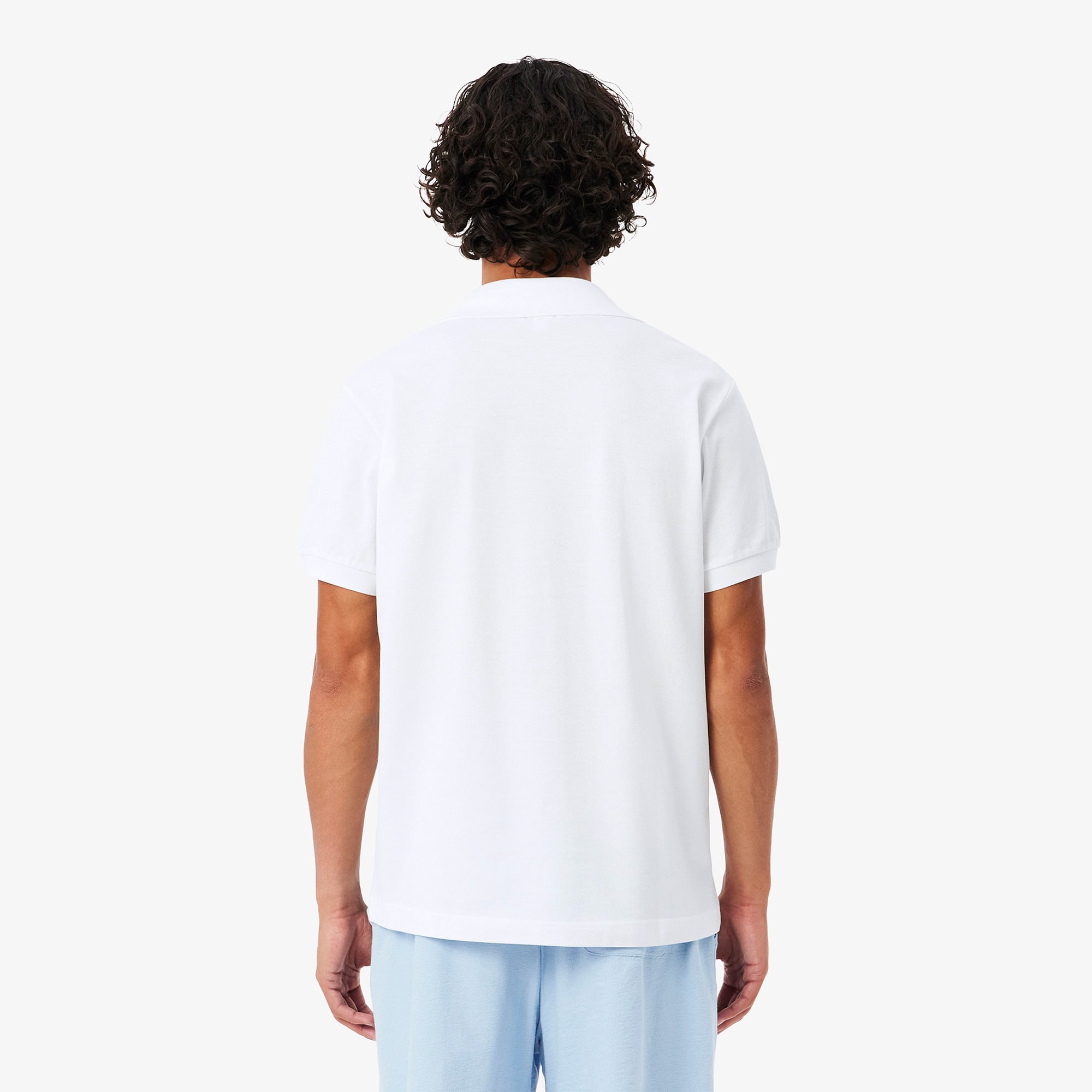 Lacoste Erkek Classic Fit Baskılı Beyaz Polo görsel 3