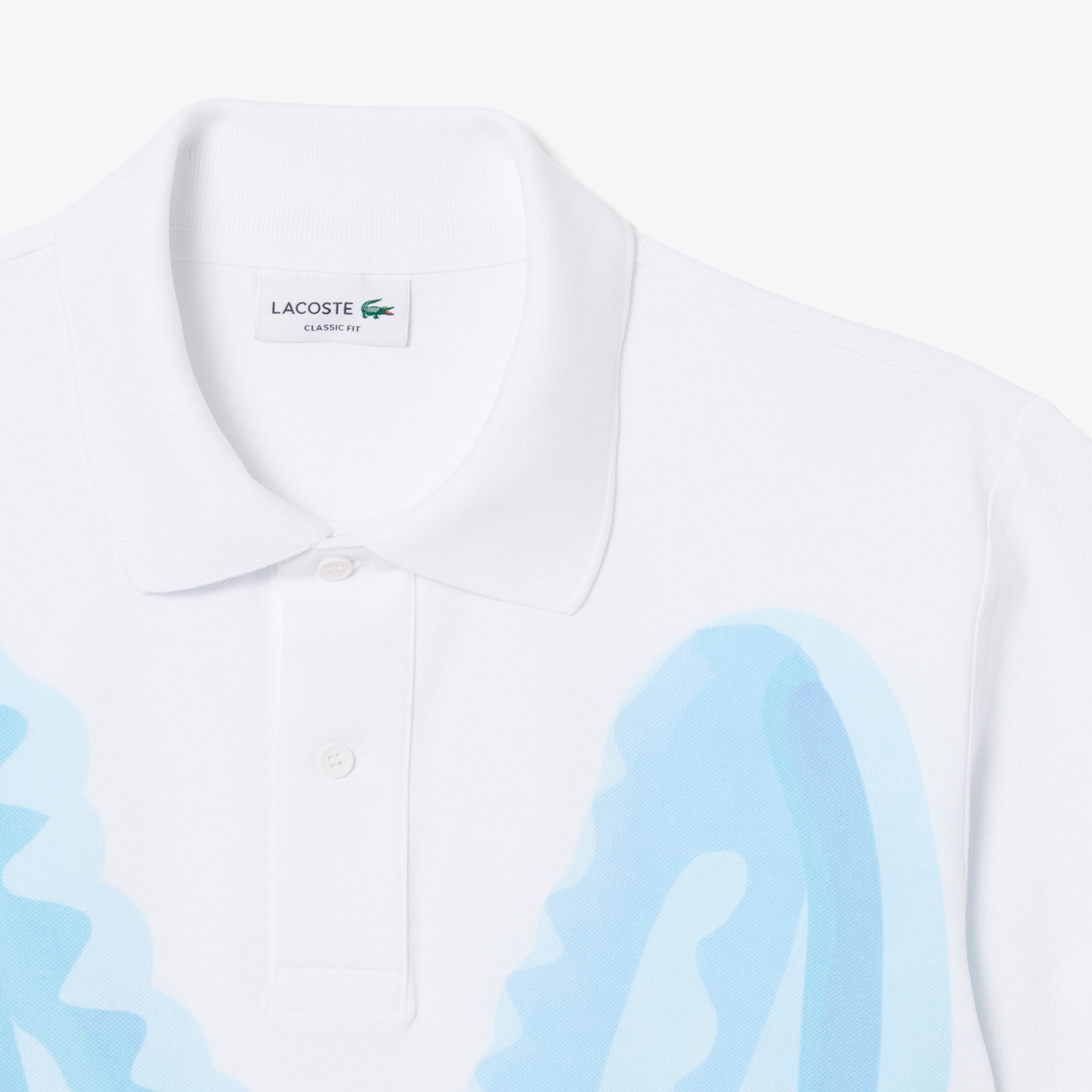 Erkek Classic Fit Baskılı Beyaz Polo Erkek Classic Fit Baskılı Beyaz Polo