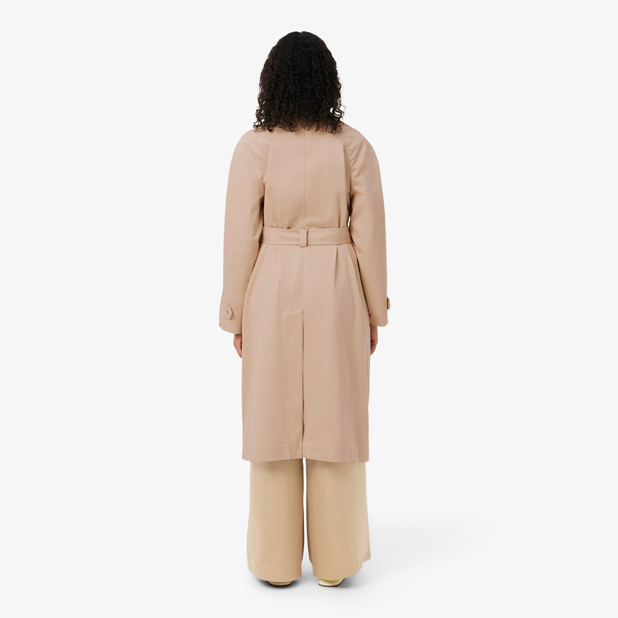 Lacoste Kadın Oversize Fit Bej Trençkot görsel 3