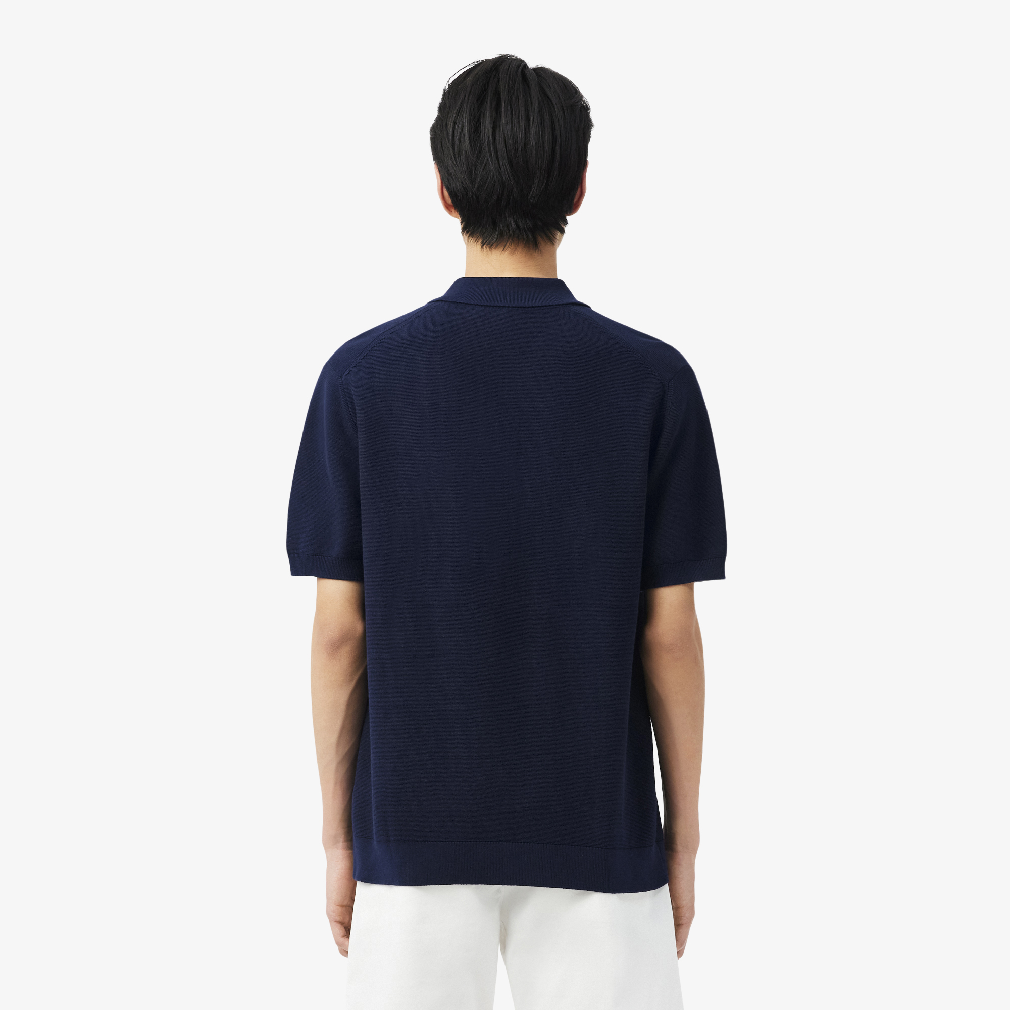Lacoste Erkek Classic Fit Kısa Kollu Polo Yaka Lacivert Triko görsel 3