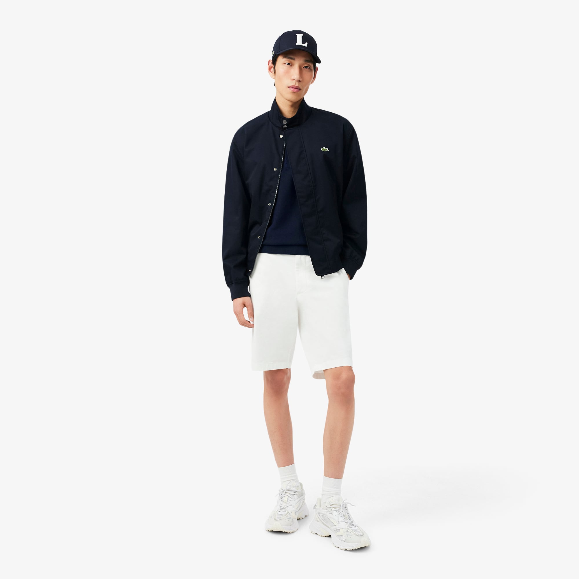 Lacoste Erkek Classic Fit Kısa Kollu Polo Yaka Lacivert Triko görsel 7