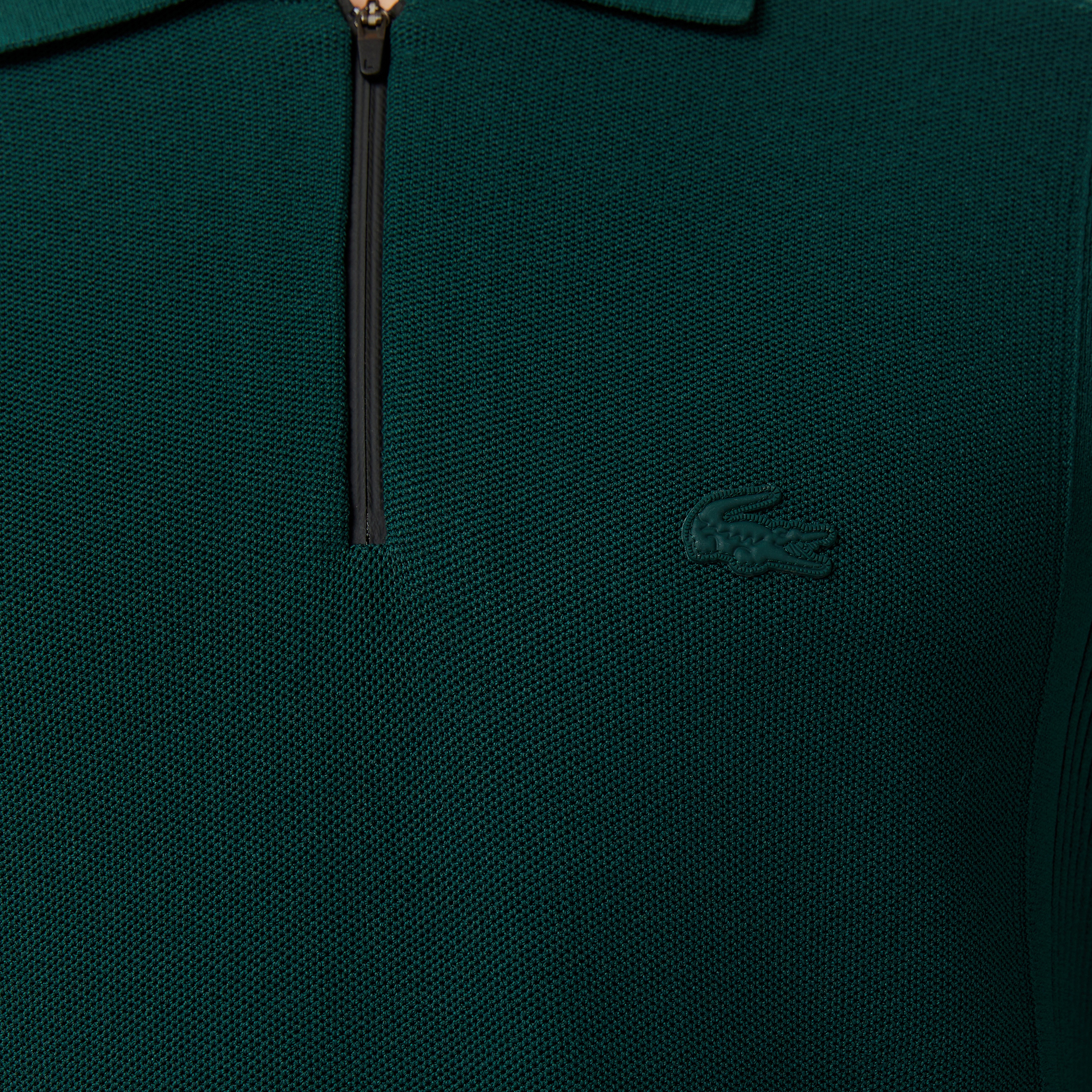 Erkek Classic Fit Kısa Kollu Polo Yaka Koyu Yeşil Triko