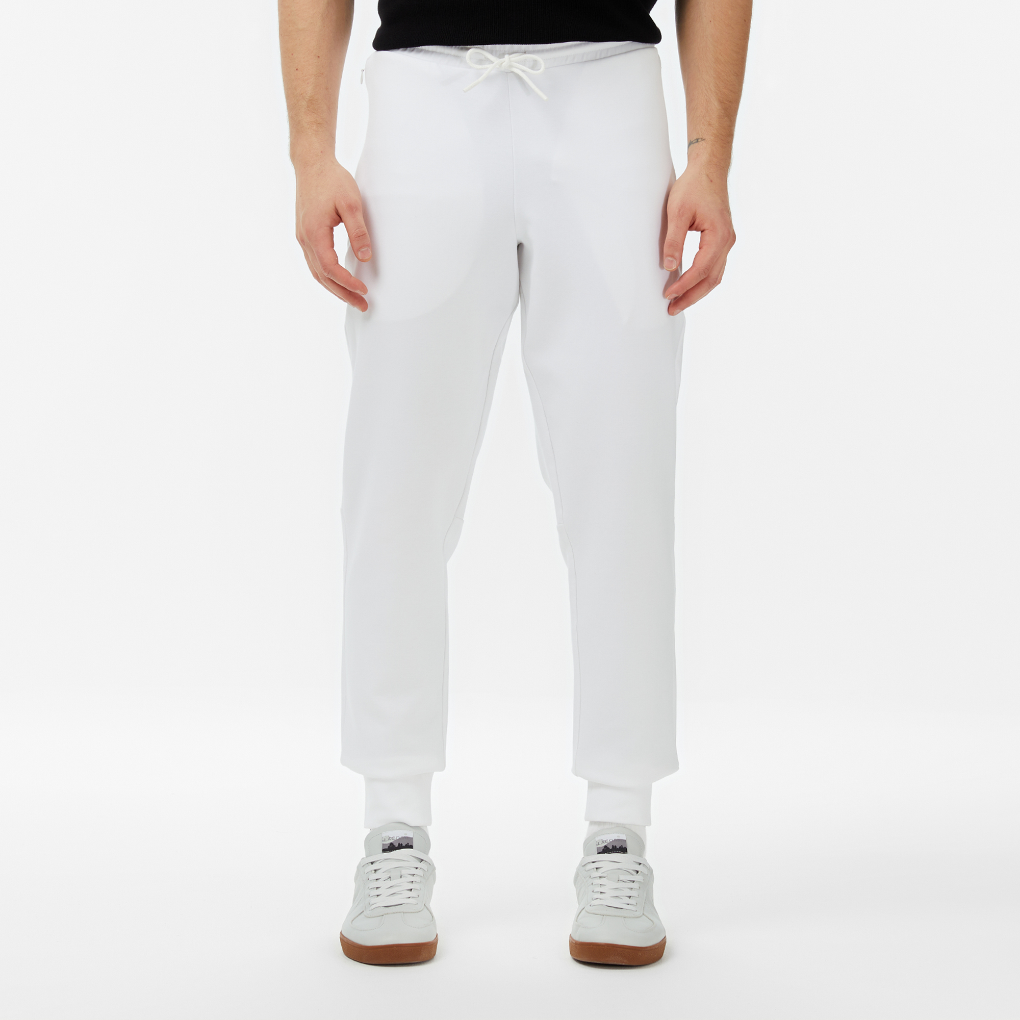 Erkek Slim Fit Beyaz Eşofman Altı