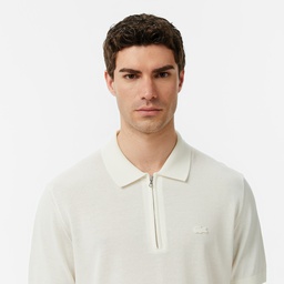 Erkek Classic Fit Kısa Kollu Polo Yaka Krem Triko Krem