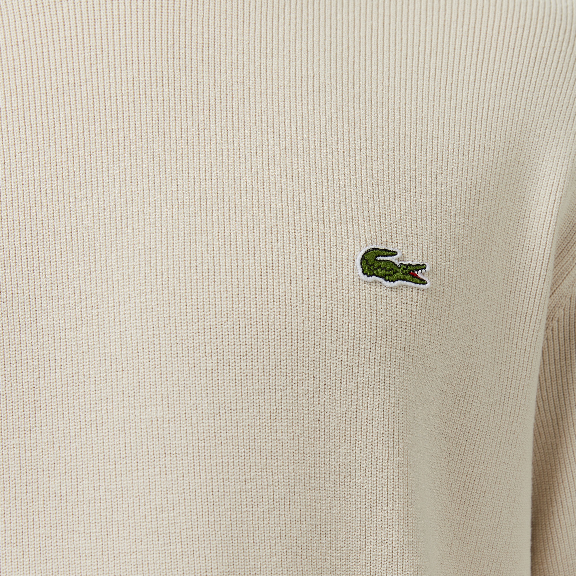 Erkek Classic Fit Kısa Kollu Bisiklet Yaka Bej Triko