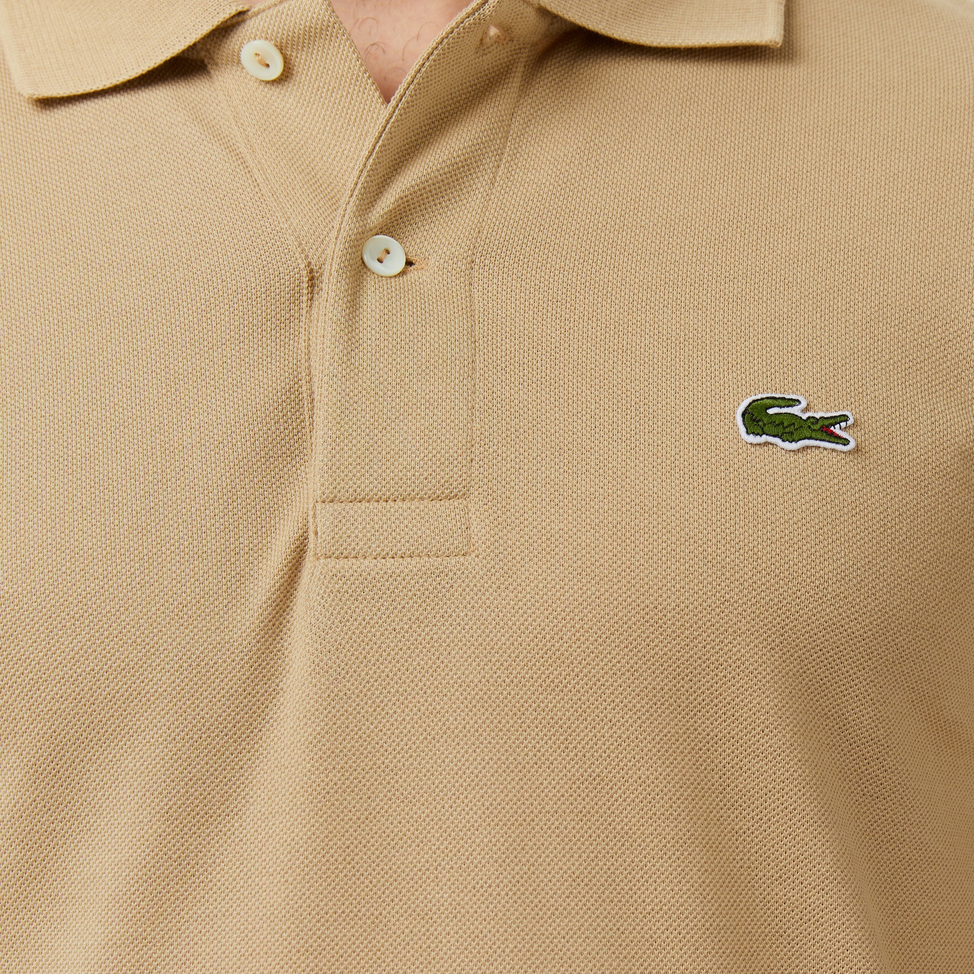 L.12.12 Erkek Classic Fit Açık Kahverengi Polo