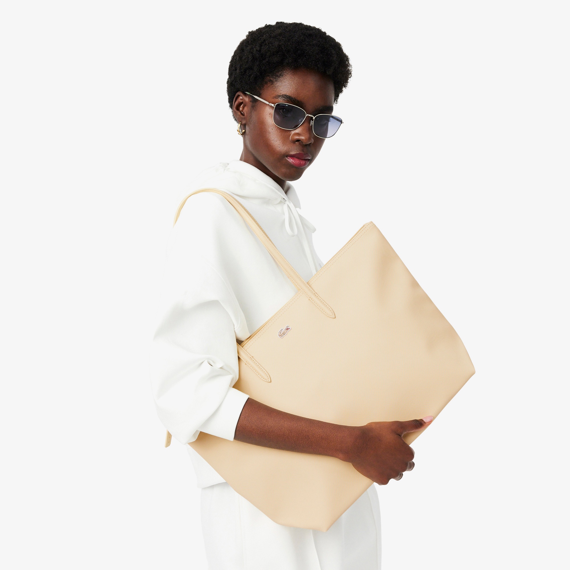 Large L.12.12 Kadın Bej Omuz Çantası