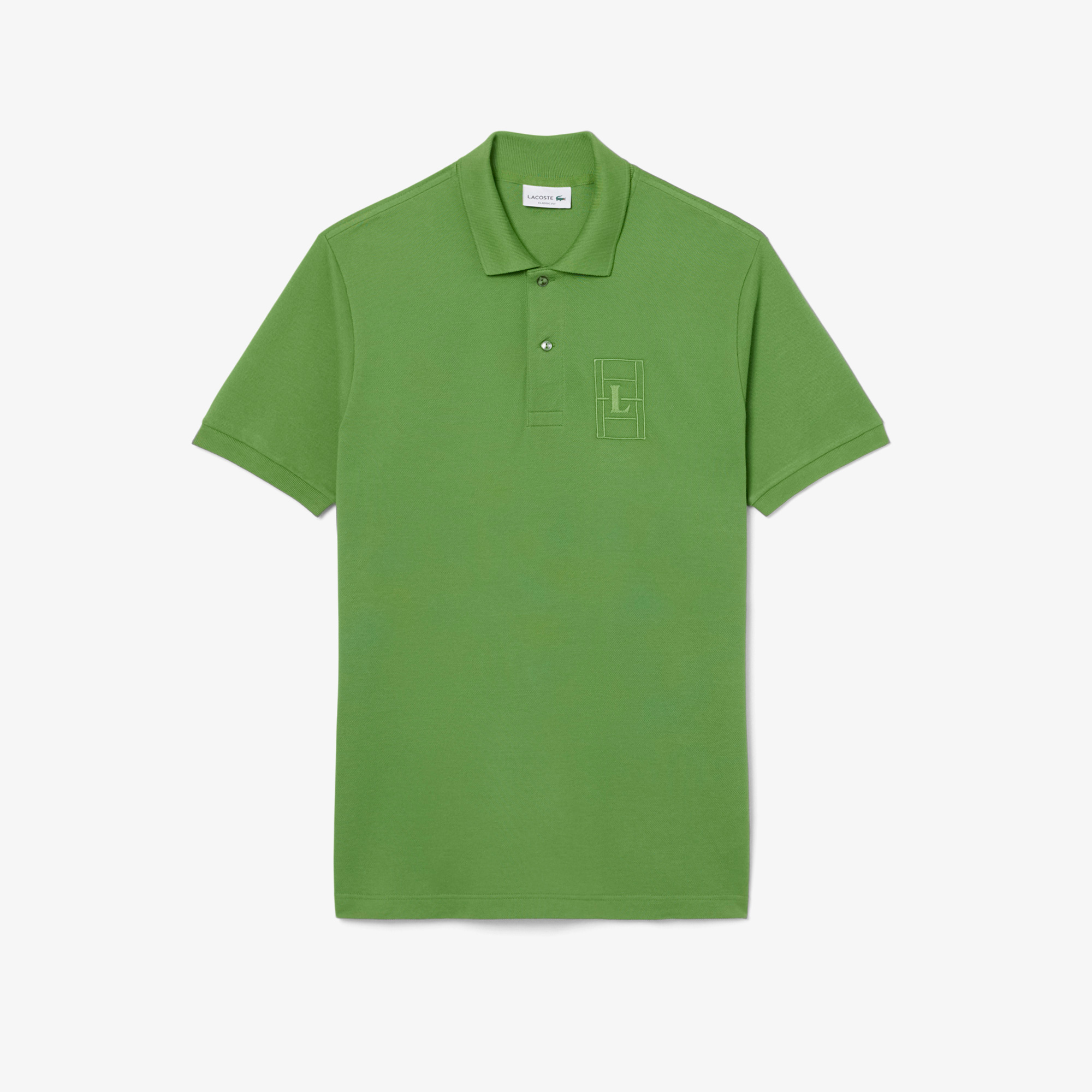 Lacoste Erkek Classic Fit Yeşil Polo görsel 5