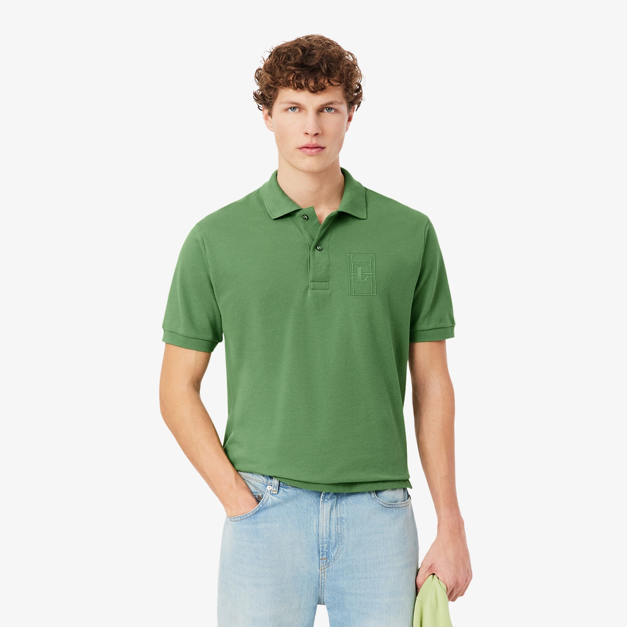 Erkek Classic Fit Yeşil Polo