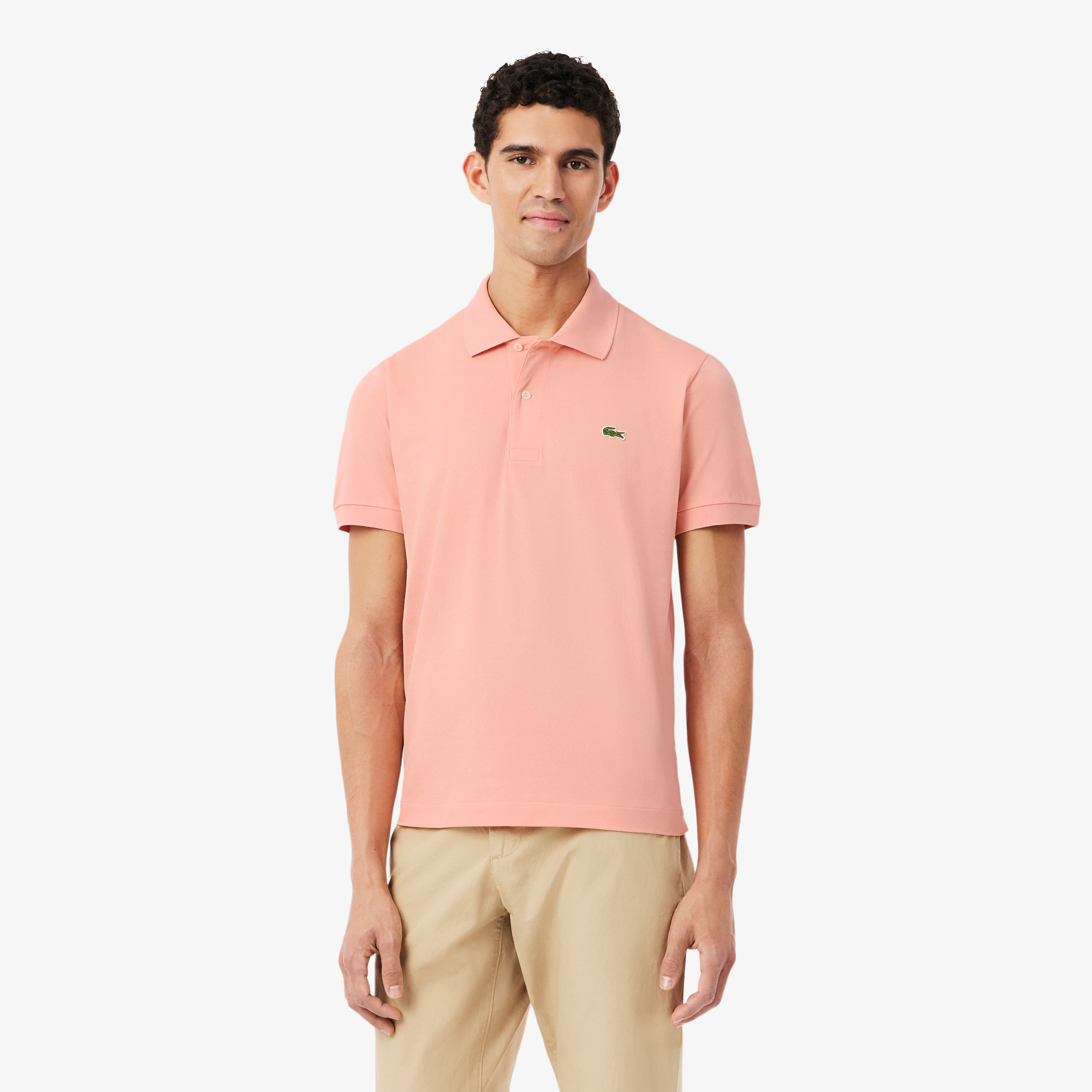 L.12.12 Light Erkek Classic Fit Pembe Polo
