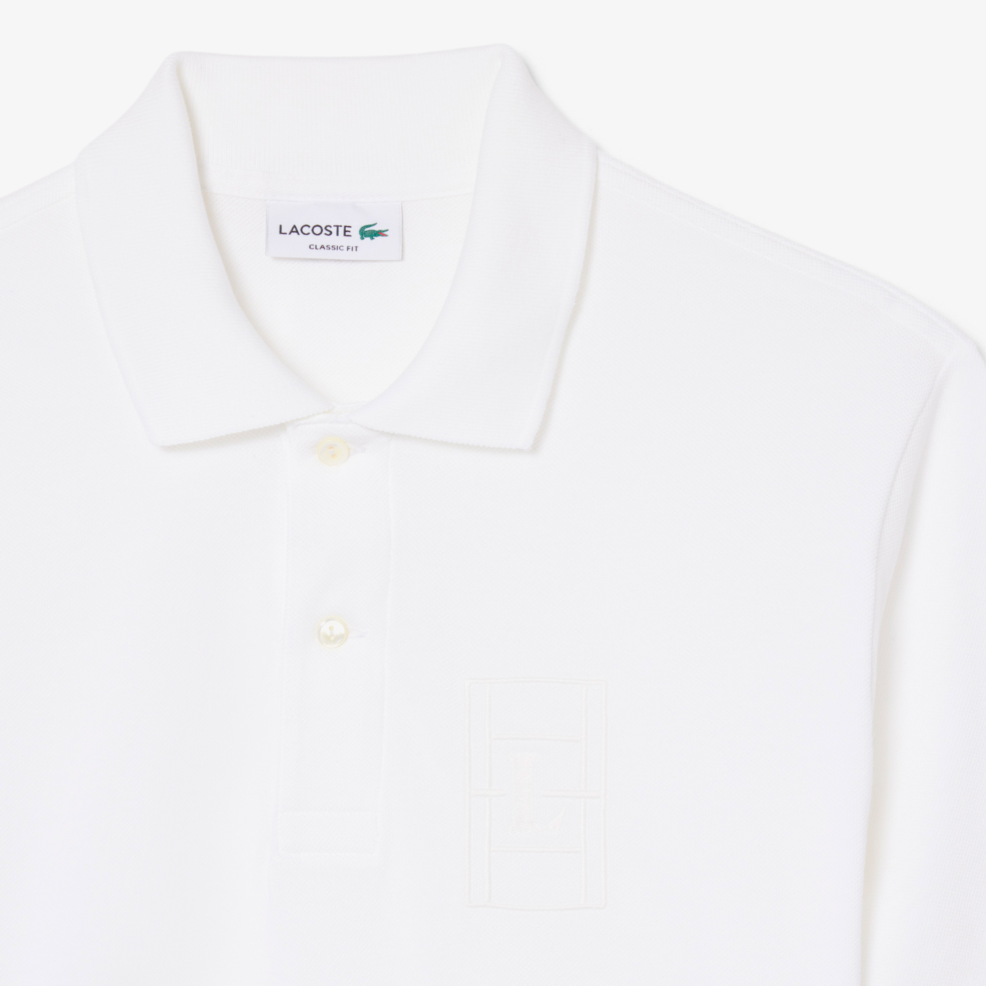 Lacoste Erkek Classic Fit Beyaz Polo görsel 6