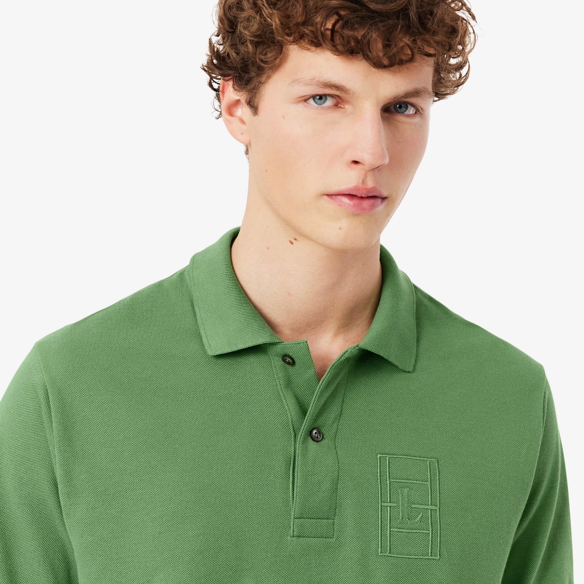 Lacoste Erkek Classic Fit Yeşil Polo görsel 2