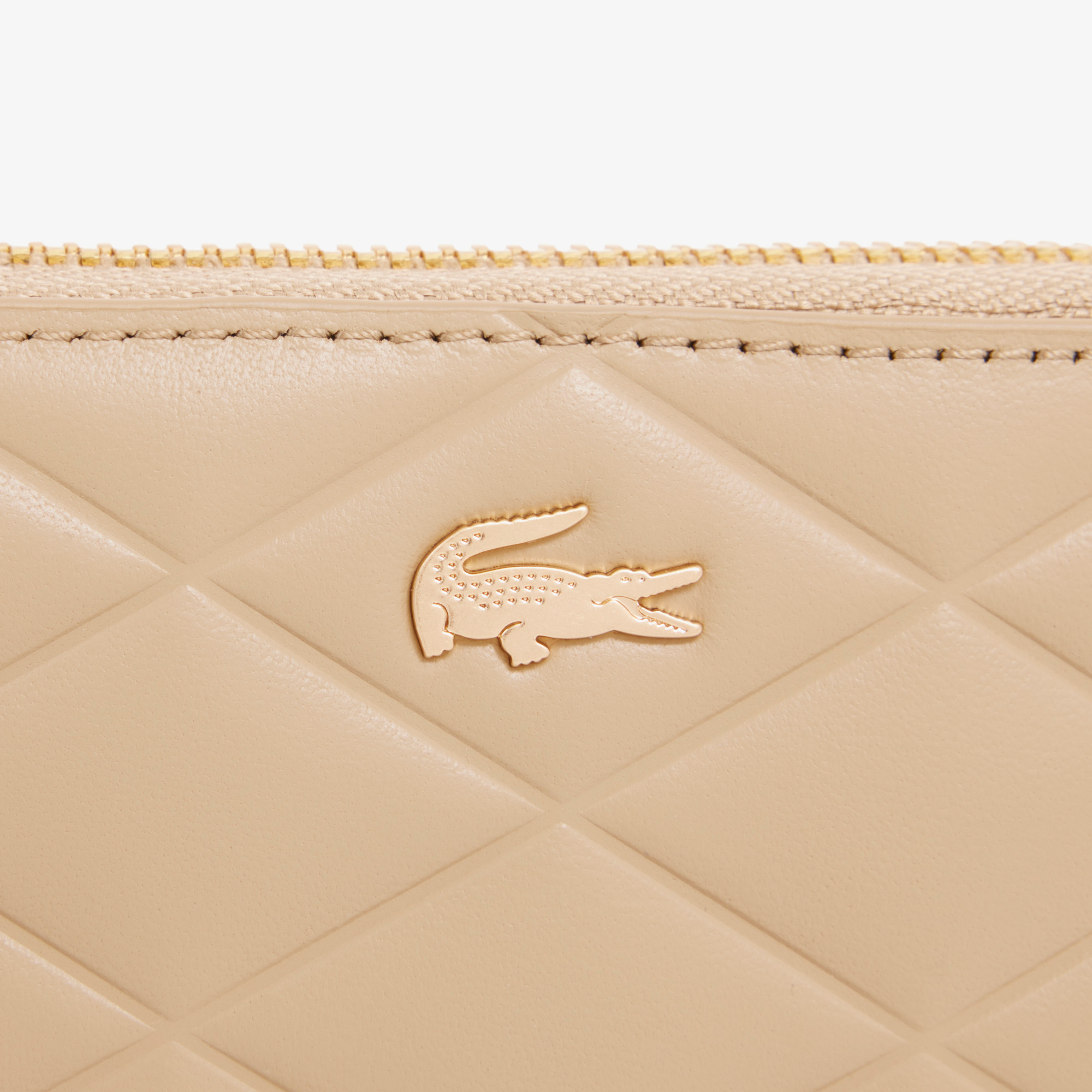 Lacoste Crocodelle Kadın Deri Bej Kartlık görsel 4