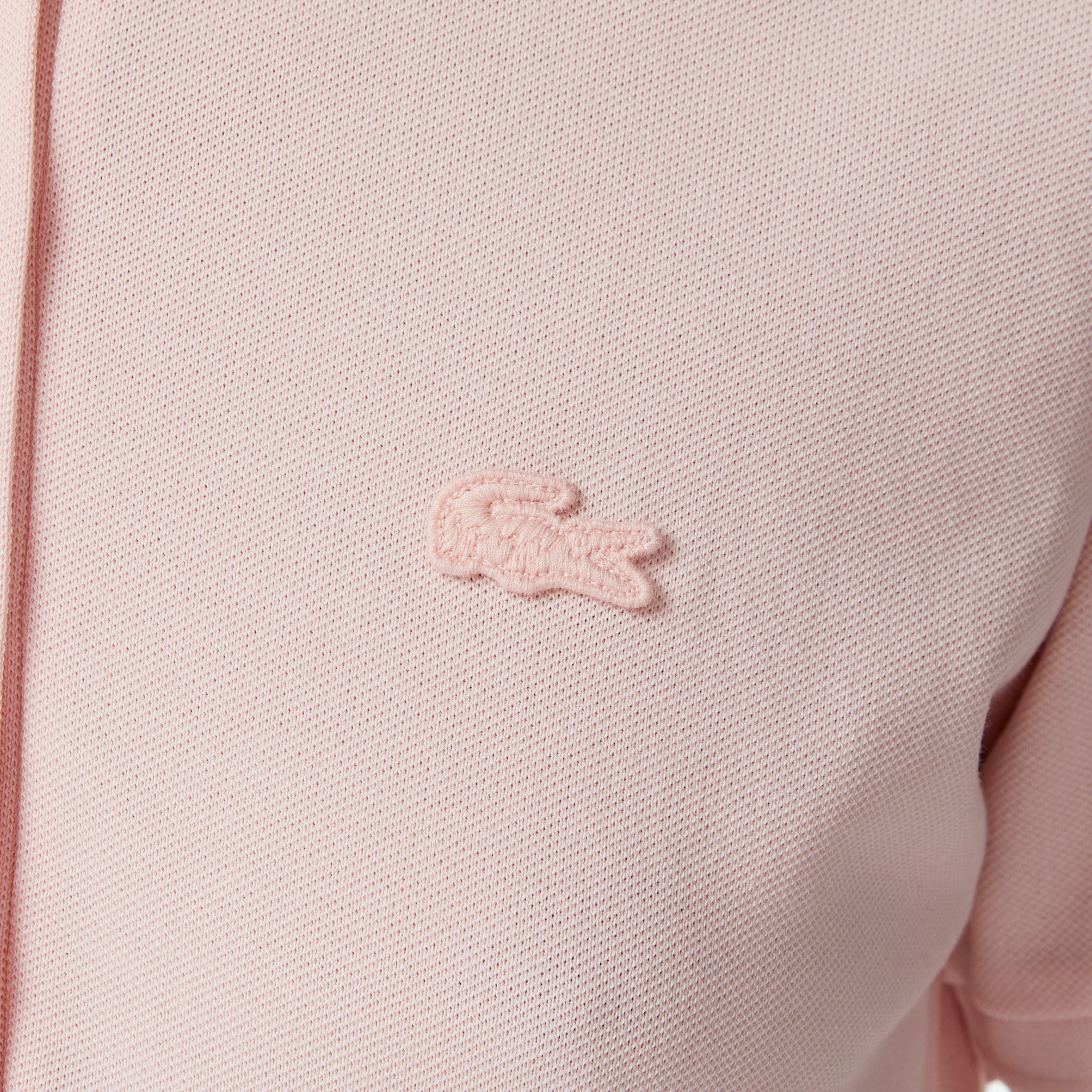 Kadın Slim Fit Kısa Kollu Polo Yaka Pembe Elbise